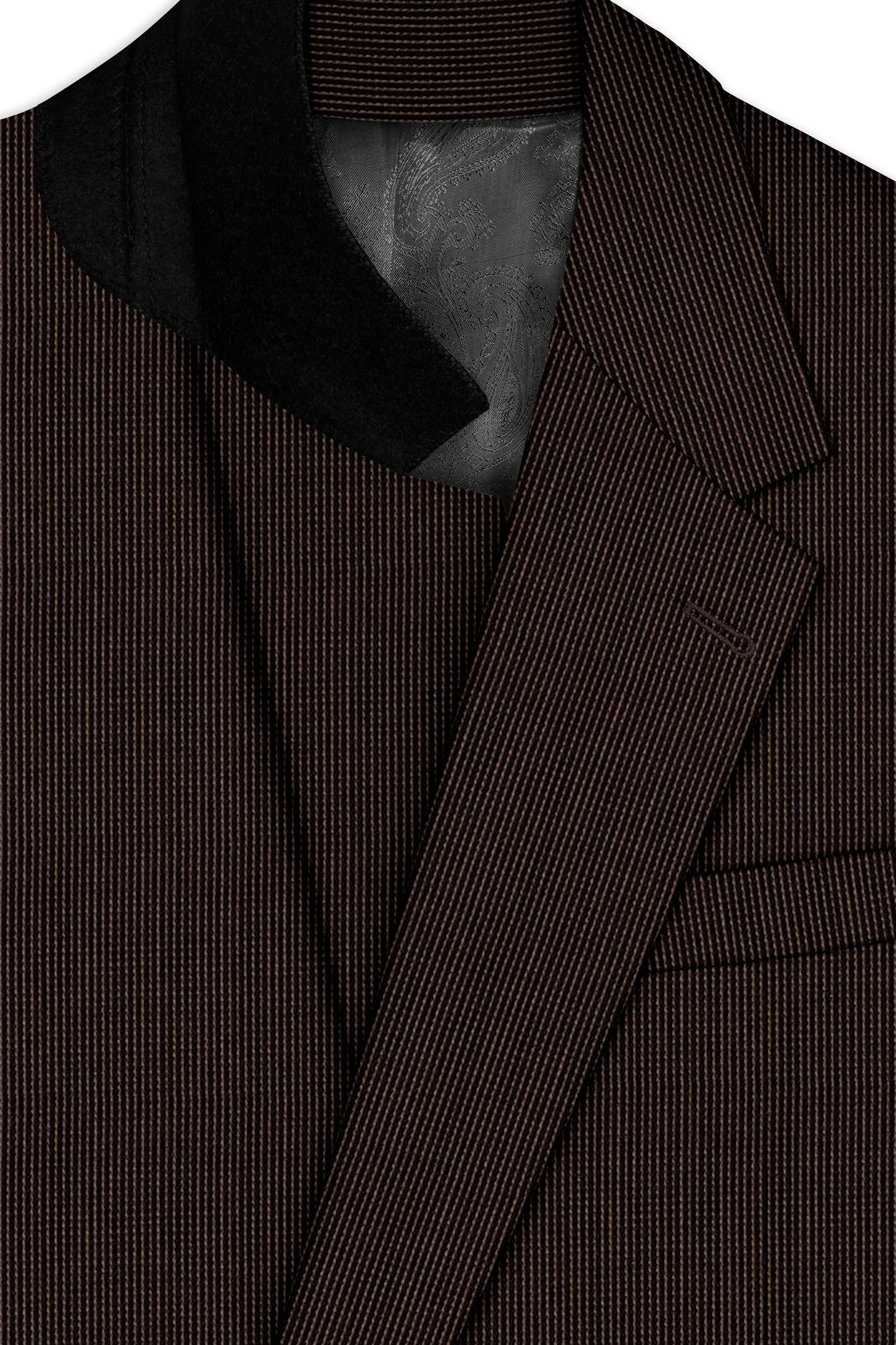Brunvoro-Acadia Brown Textured Wool Rich Single Breasted Suit