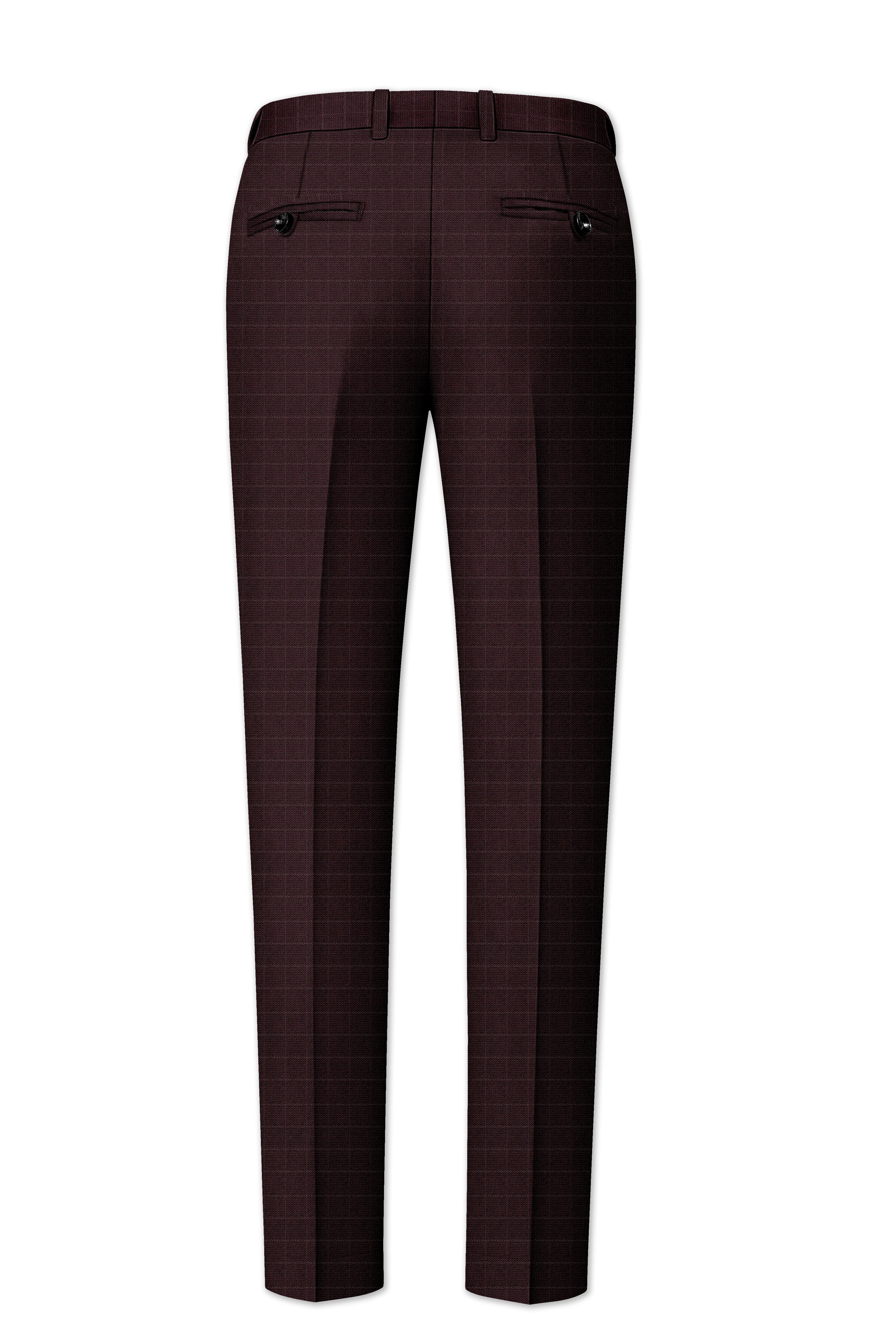 Aurethund-Thunder Brown Plaid Wool Rich Single Brested Suit