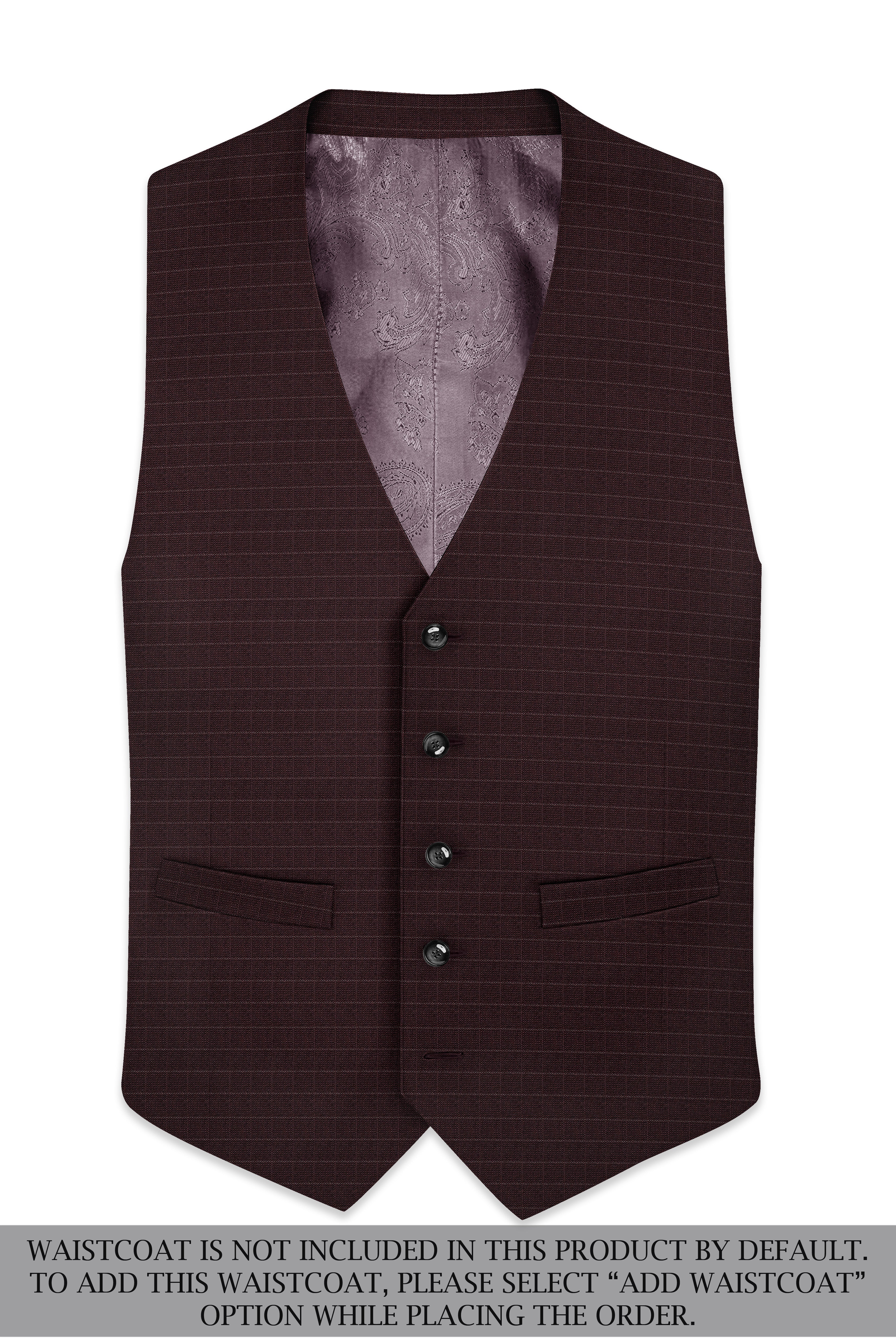 Aurethund-Thunder Brown Plaid Wool Rich Single Brested Suit