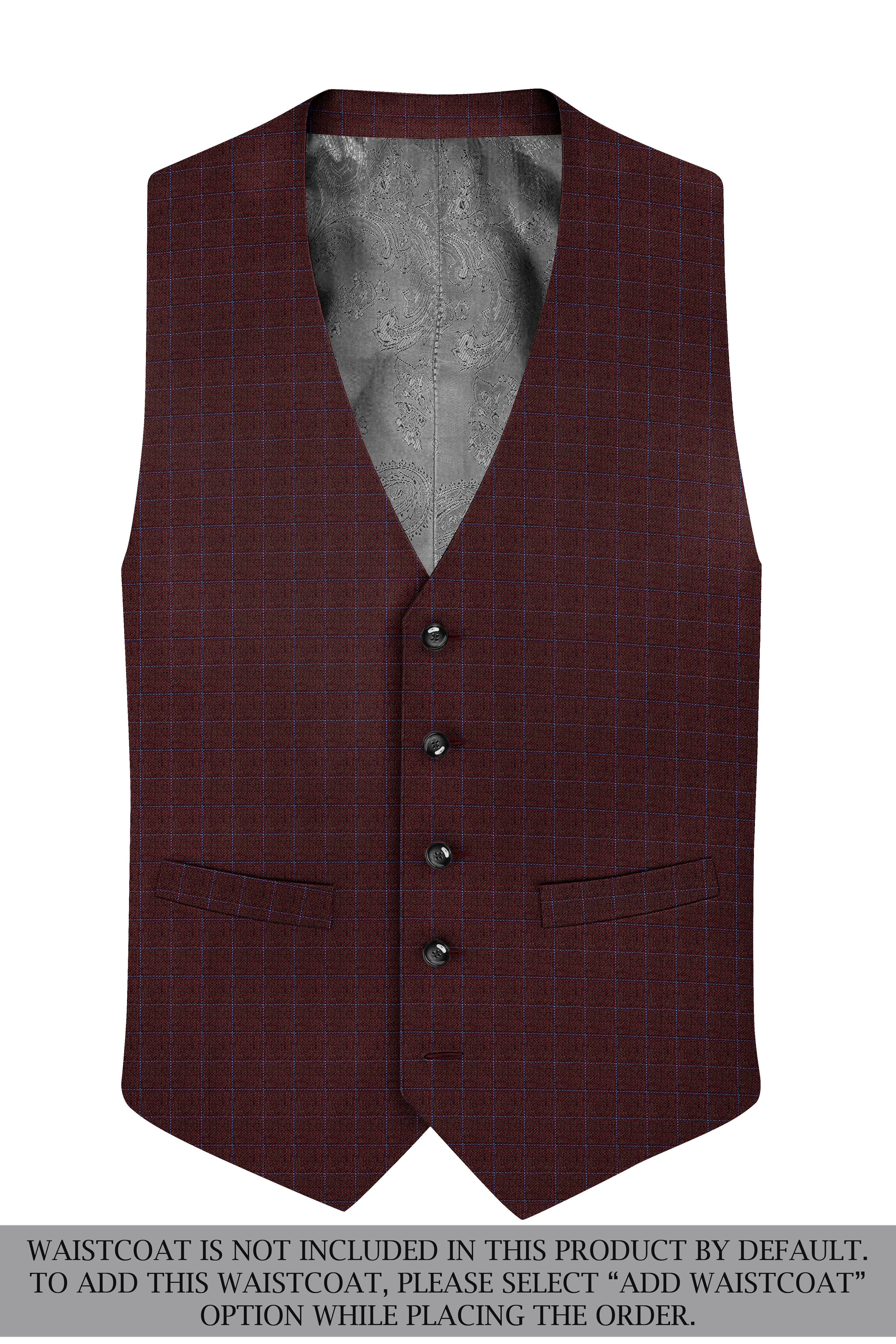Wolvoro-Eclipse Brown Plaid Wool Rich Double Breasted Suit