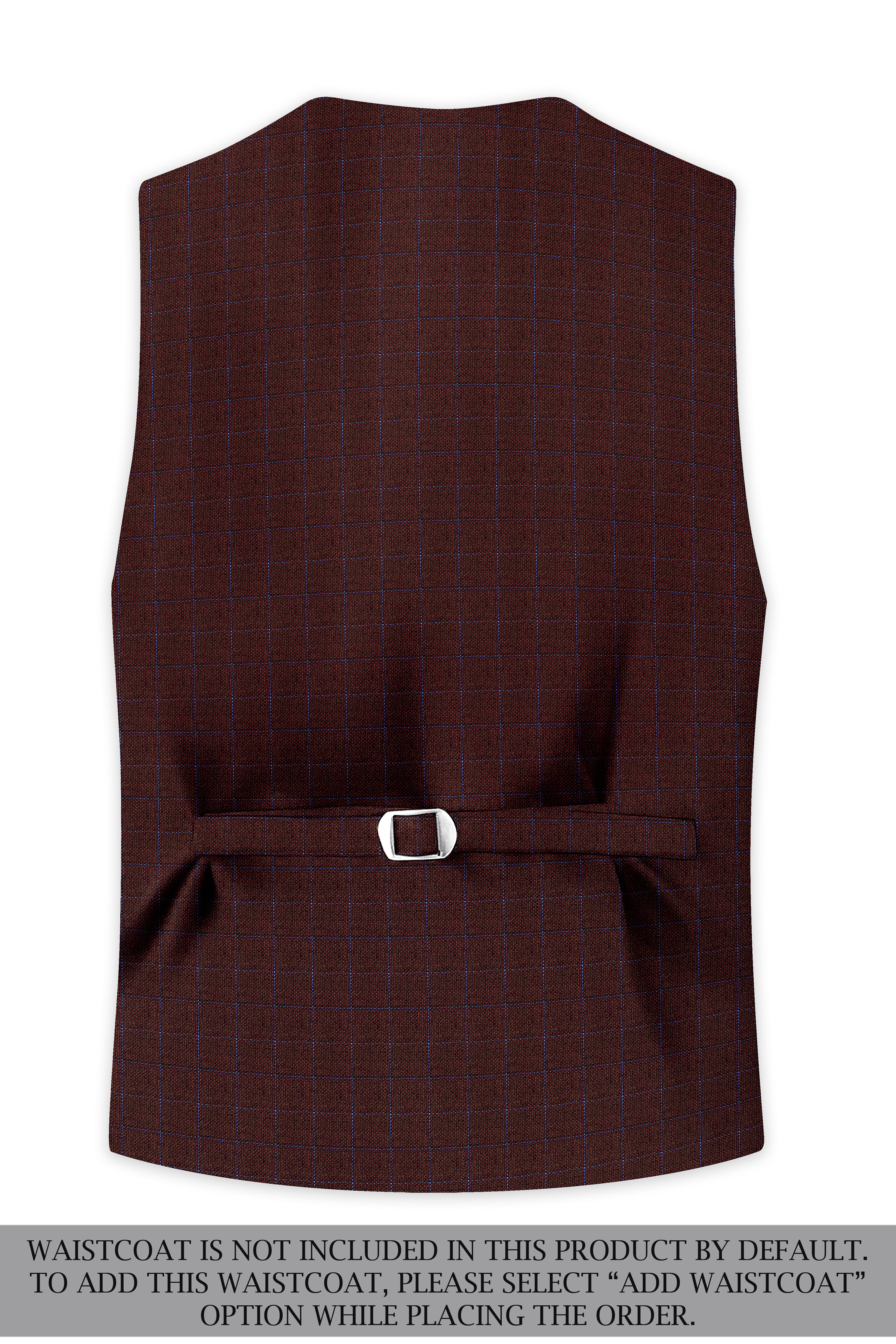 Wolvoro-Eclipse Brown Plaid Wool Rich Single Breasted Suit