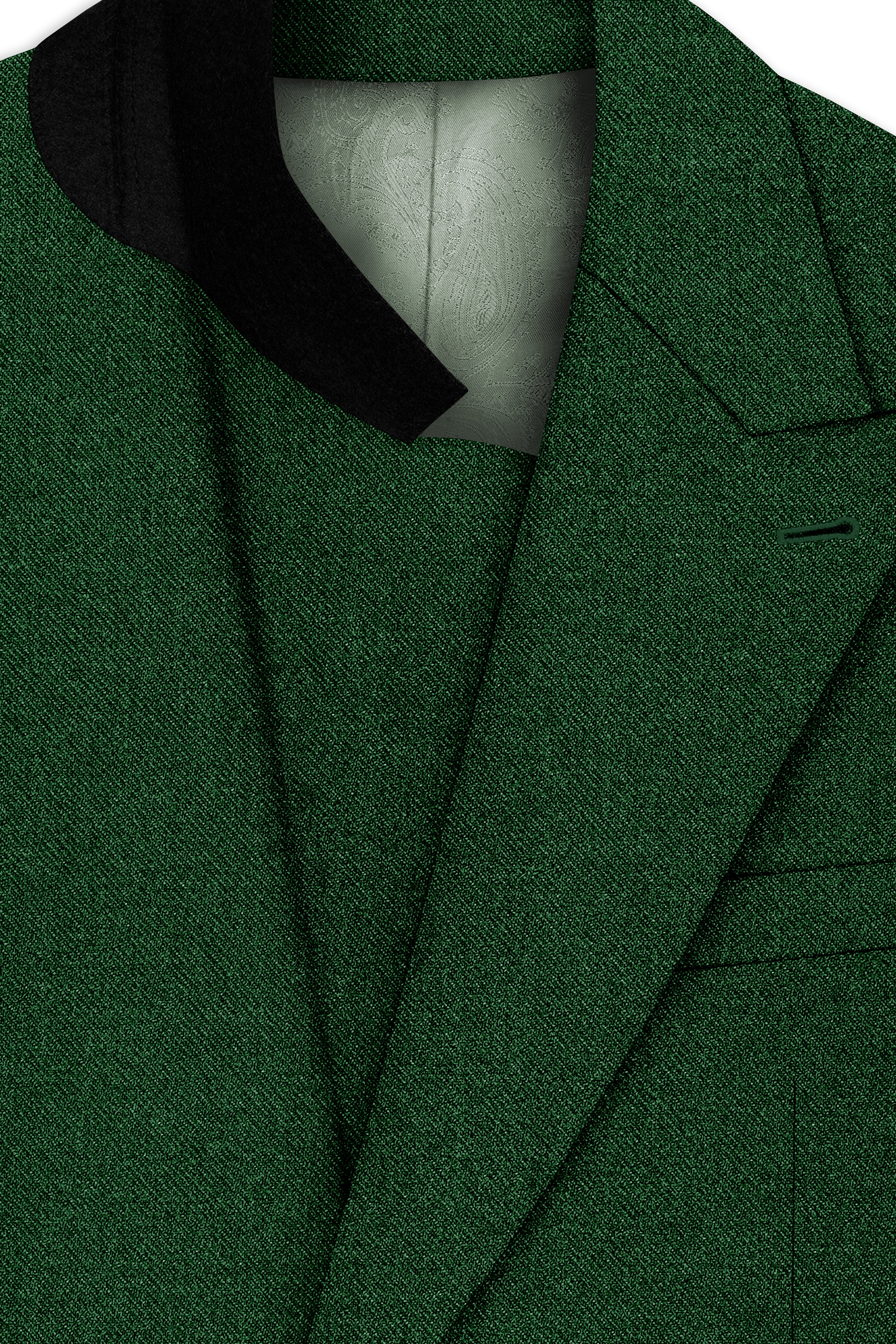 Virenza-Mystle Green Textured Tweed Double Breasted Suit