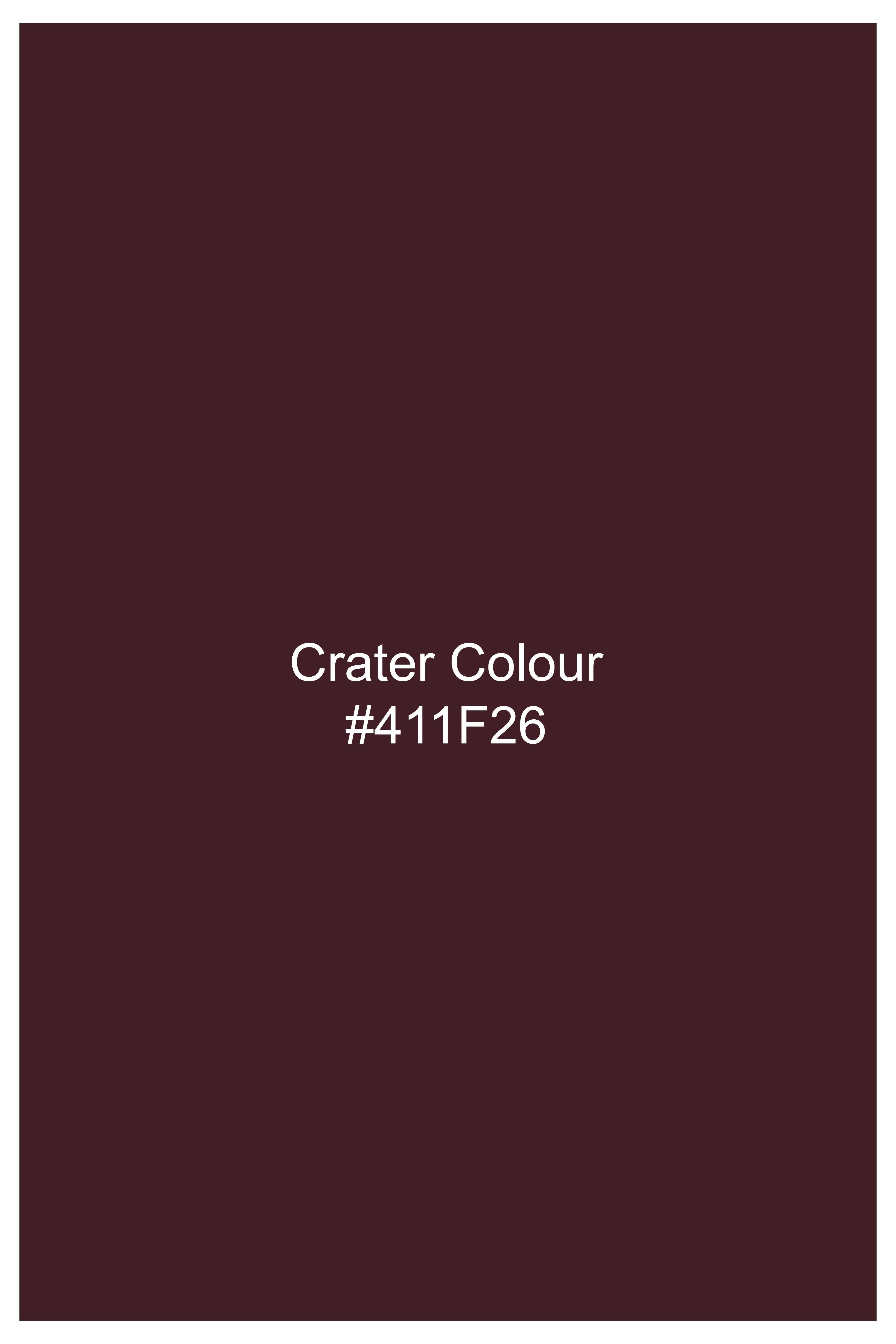 Burgvoro-Crated Maroon Textured Tweed Double Breasted Suit