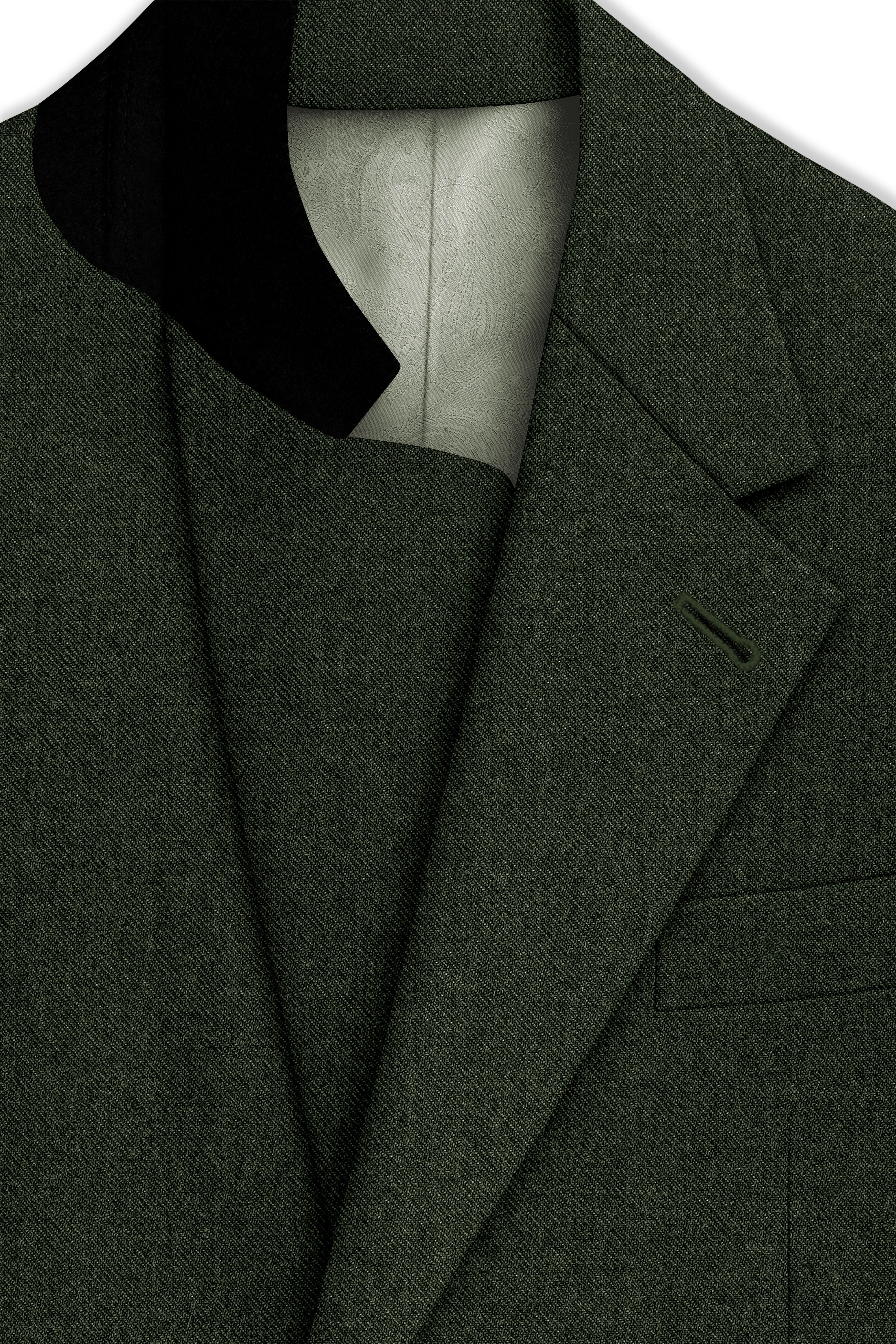 Olvoro-Rifle Green Textured Tweed Single Breasted Sports Suit