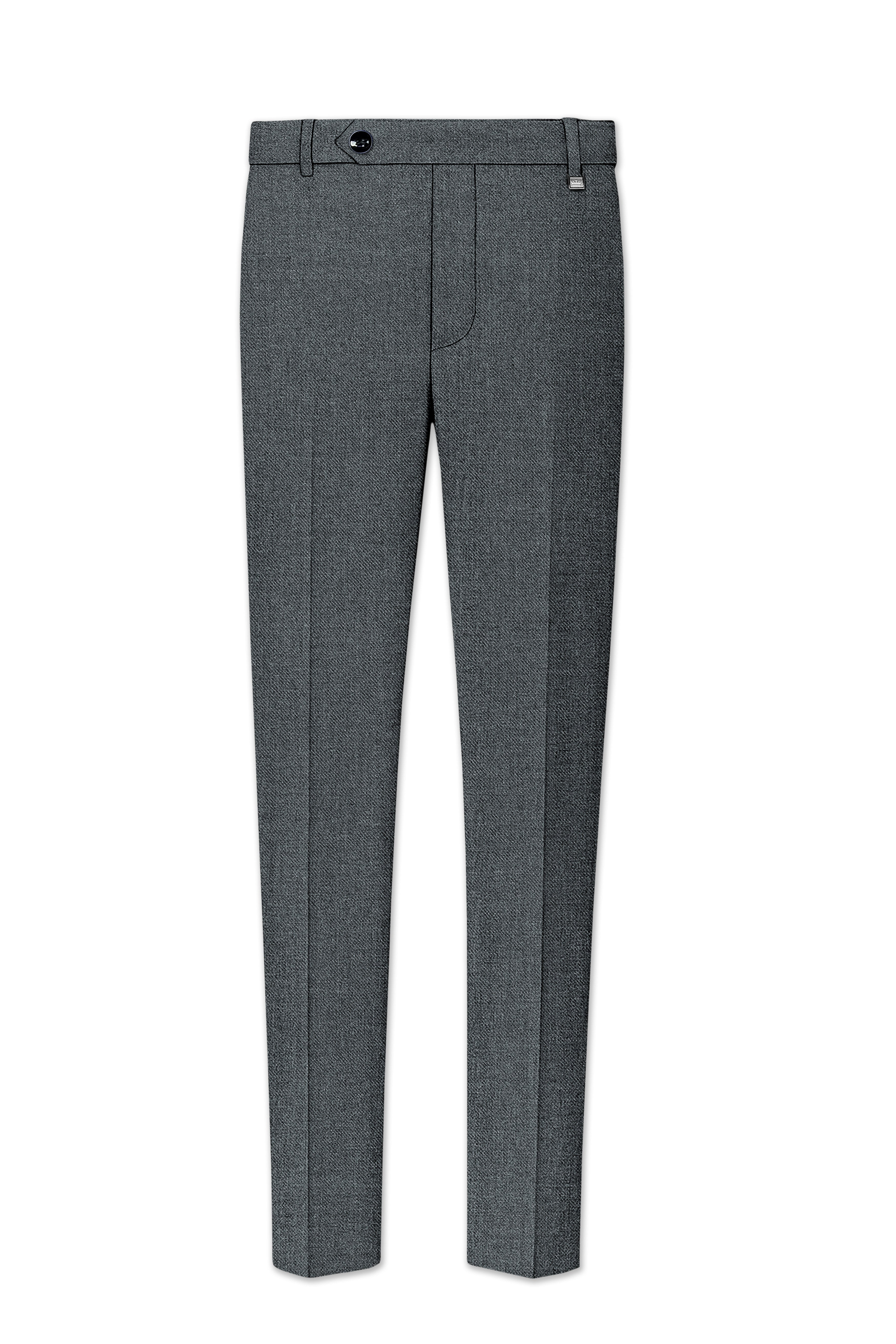 Gravano-Ship Gray Textured Tweed Single Breasted Sports Suit