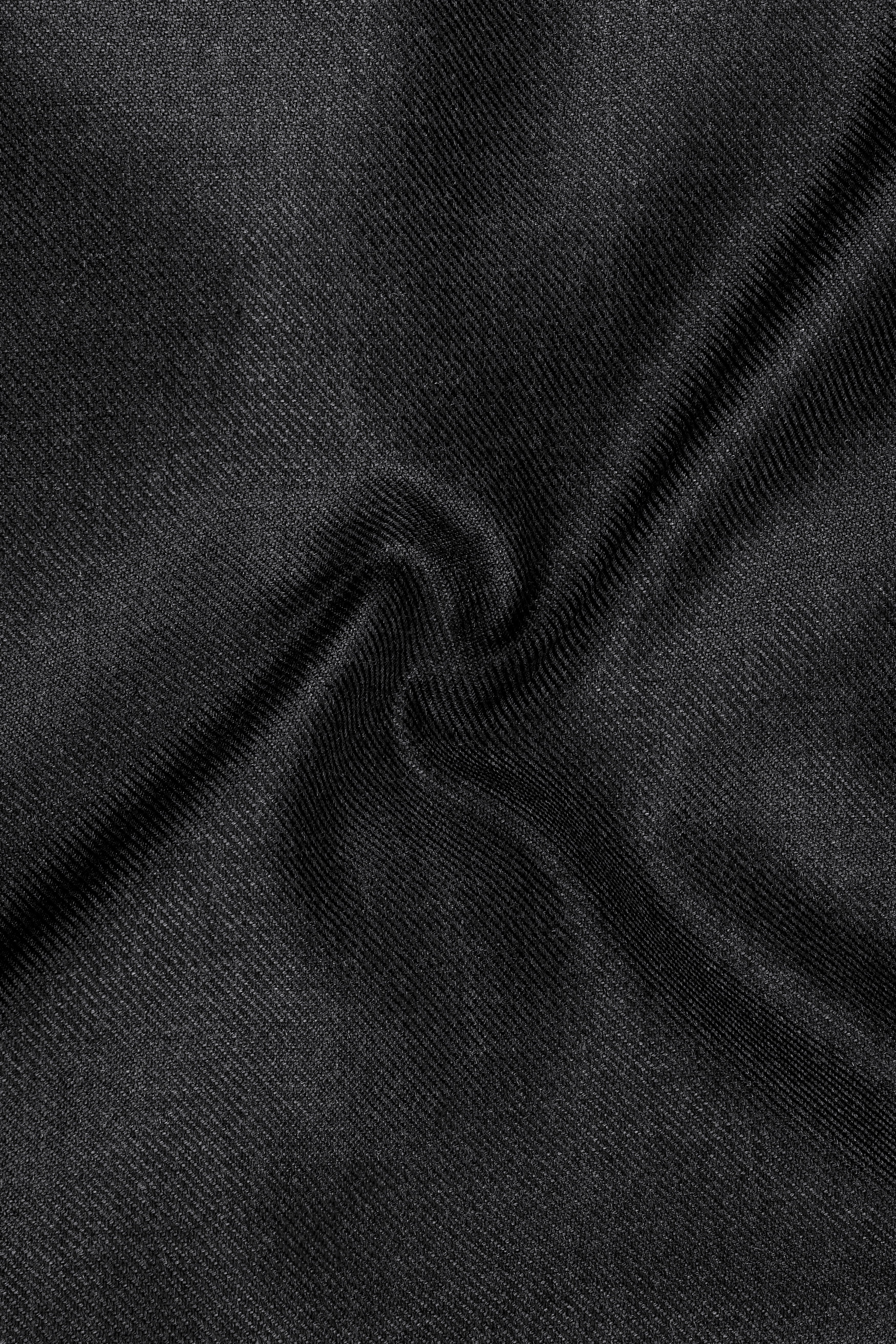 Metallo-Gunmetal Gray Textured Tweed Single Breasted Sports Suit