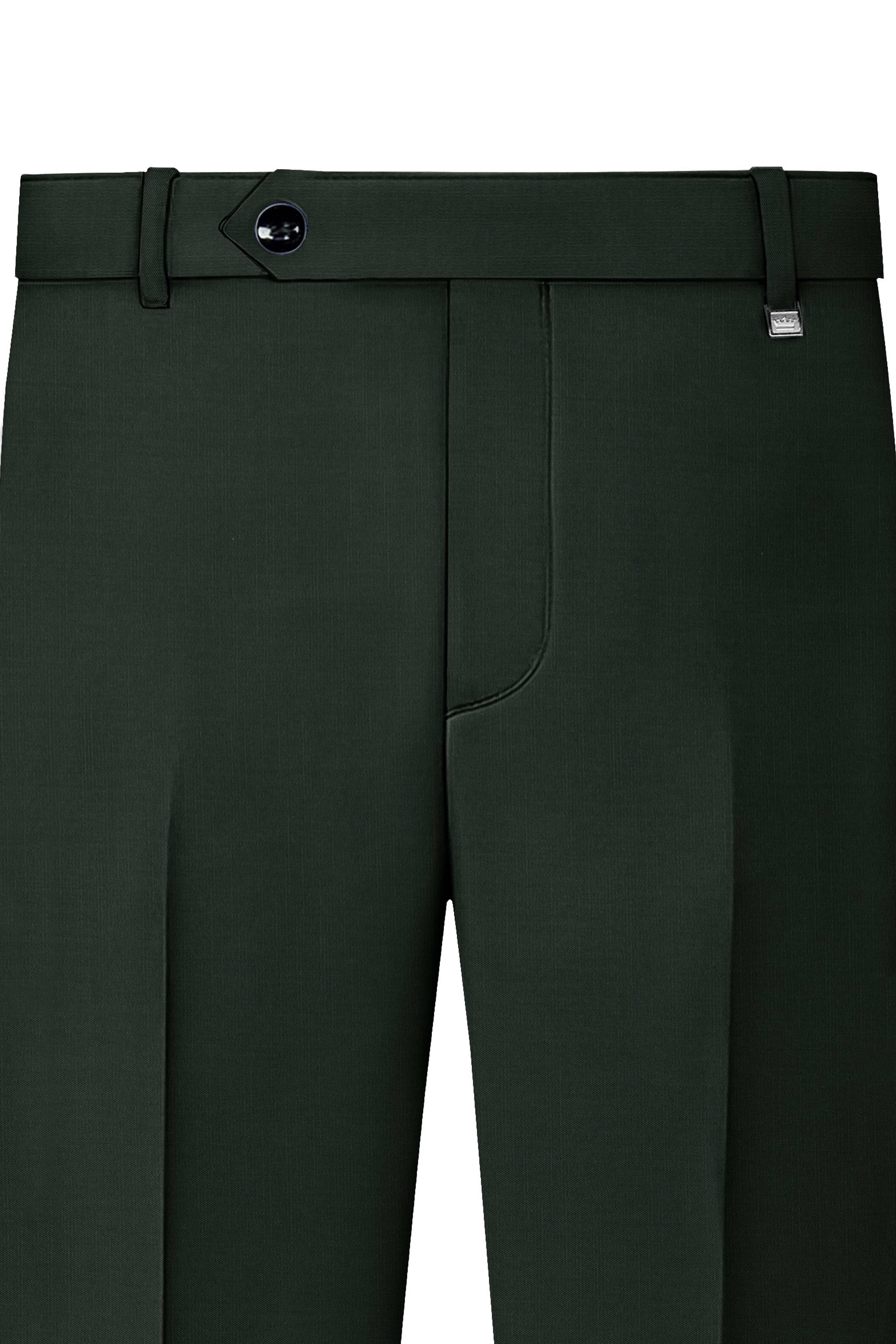 Virenza-Rangoon Green Solid Premium Cotton Single Breasted Sports Suit