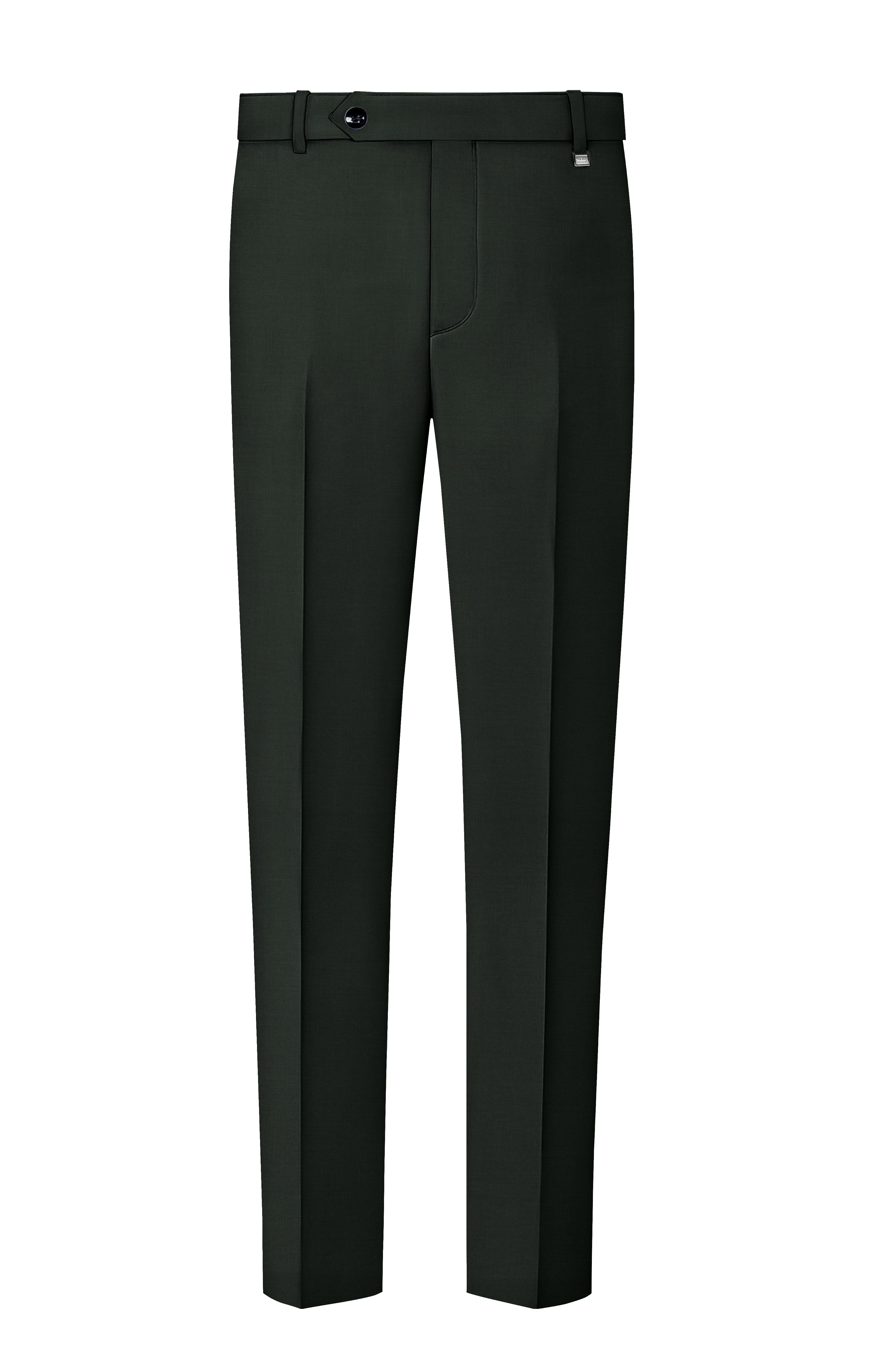 Virenza-Rangoon Green Solid Premium Cotton Single Breasted Sports Suit