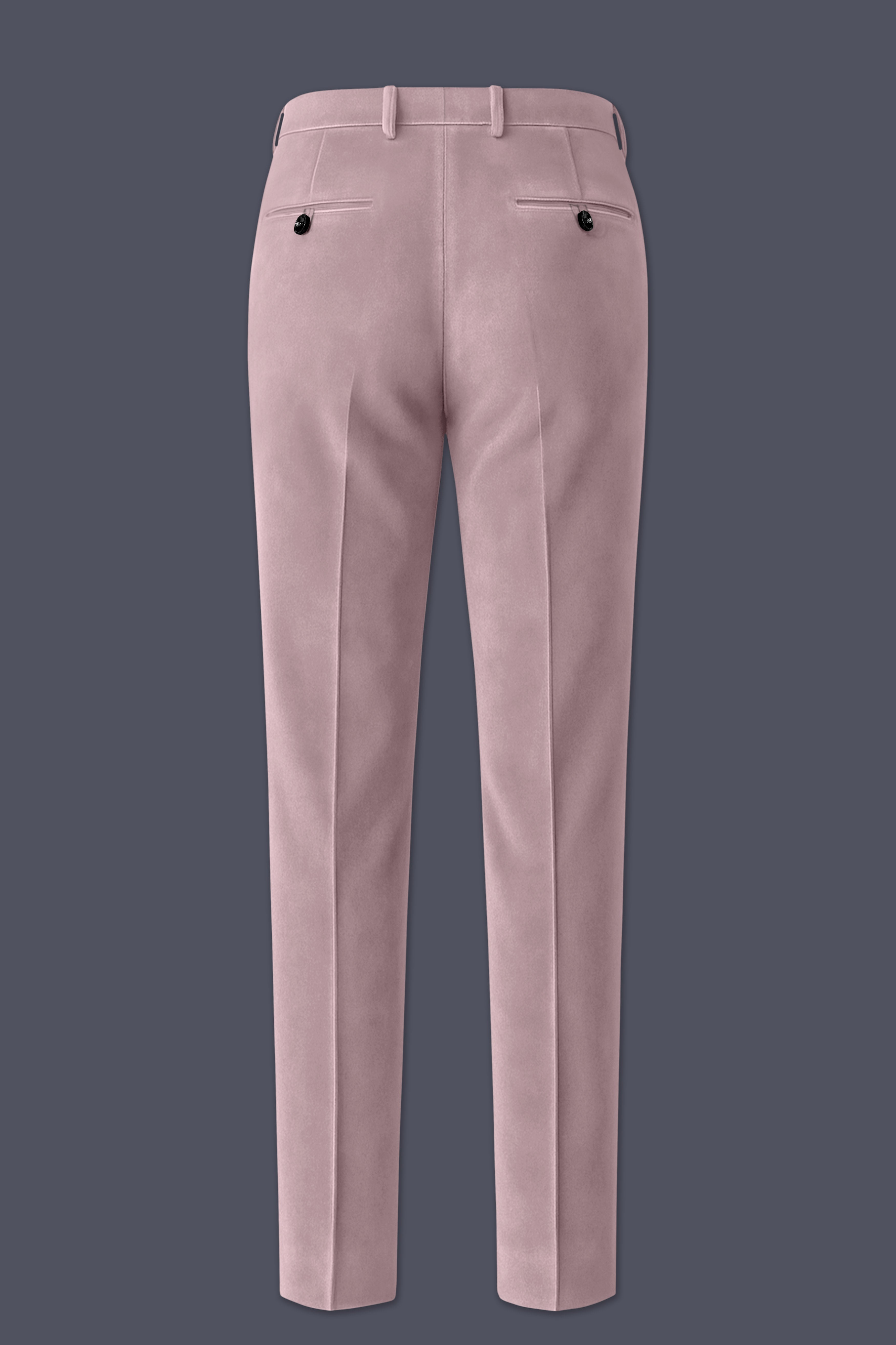 Rosvoro-Calming Pink Velvet Peak Lapel Tuxedo Suit