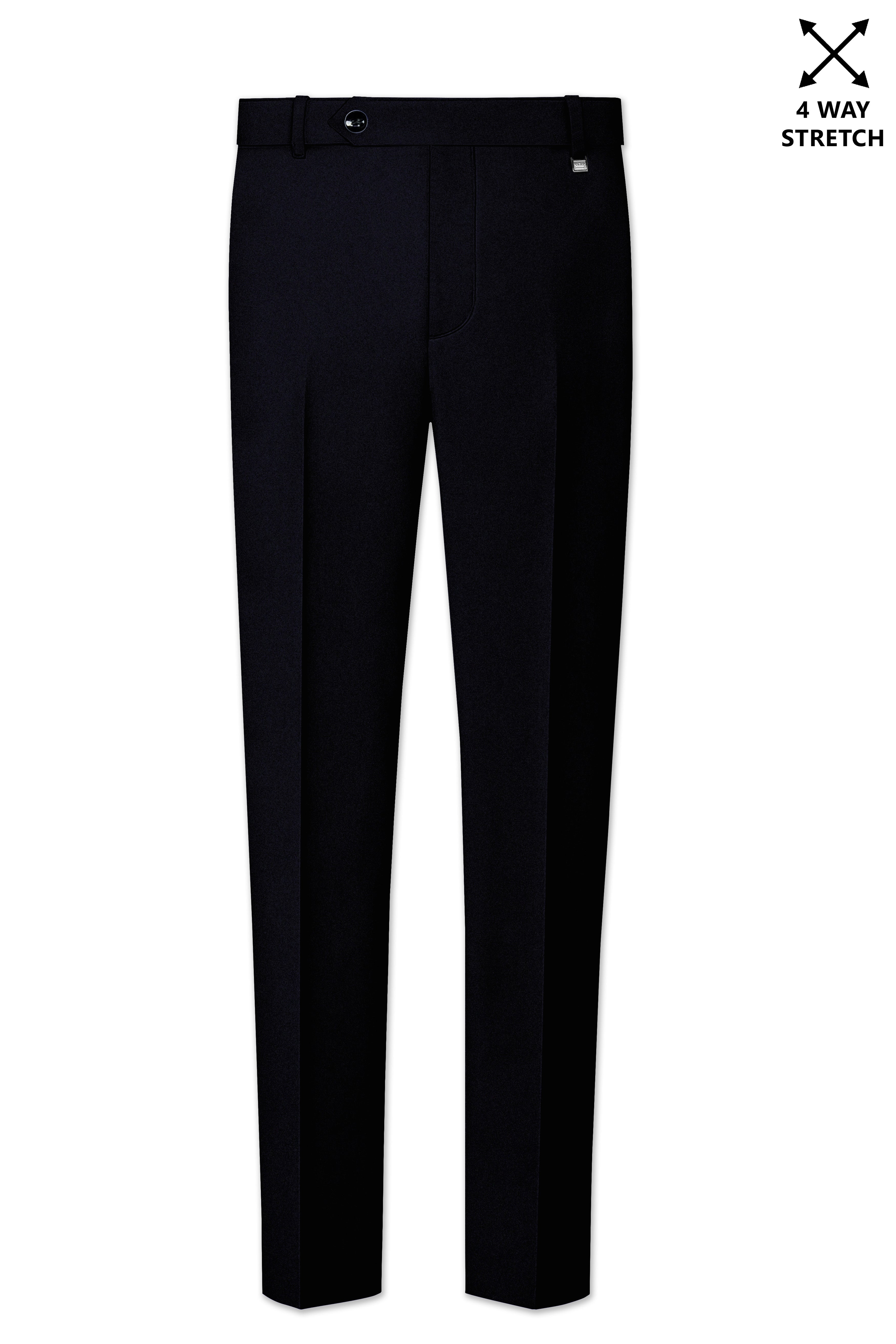 Aozora-Japanese Marine Blue 4-Way Stretch Wrinkle-Free Wool Rich Single Breasted Suit