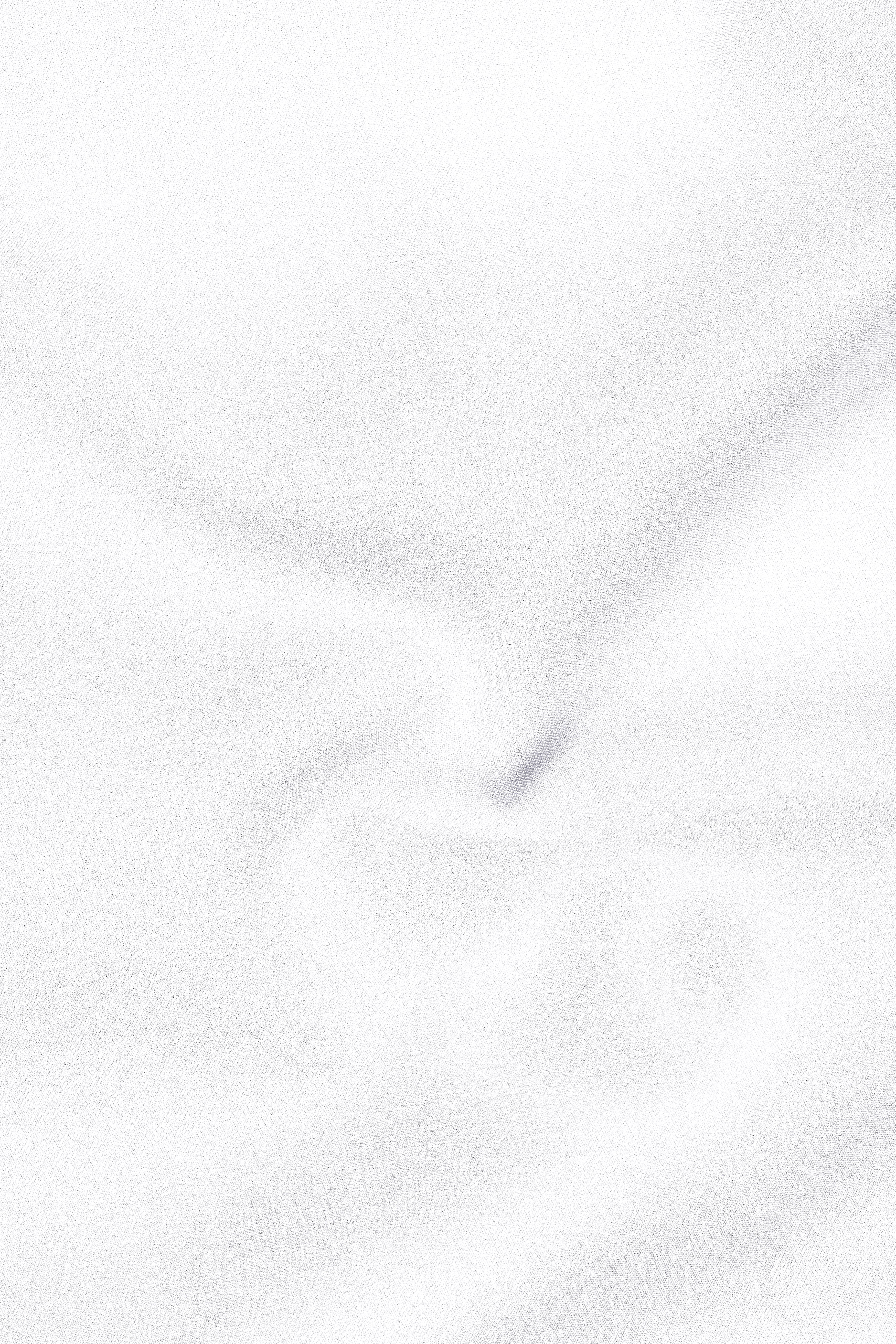 Shiro-Japanese Bright White 4-Way Stretch Wrinkle-Free Wool Rich Cross Placket Bandhgala Suit