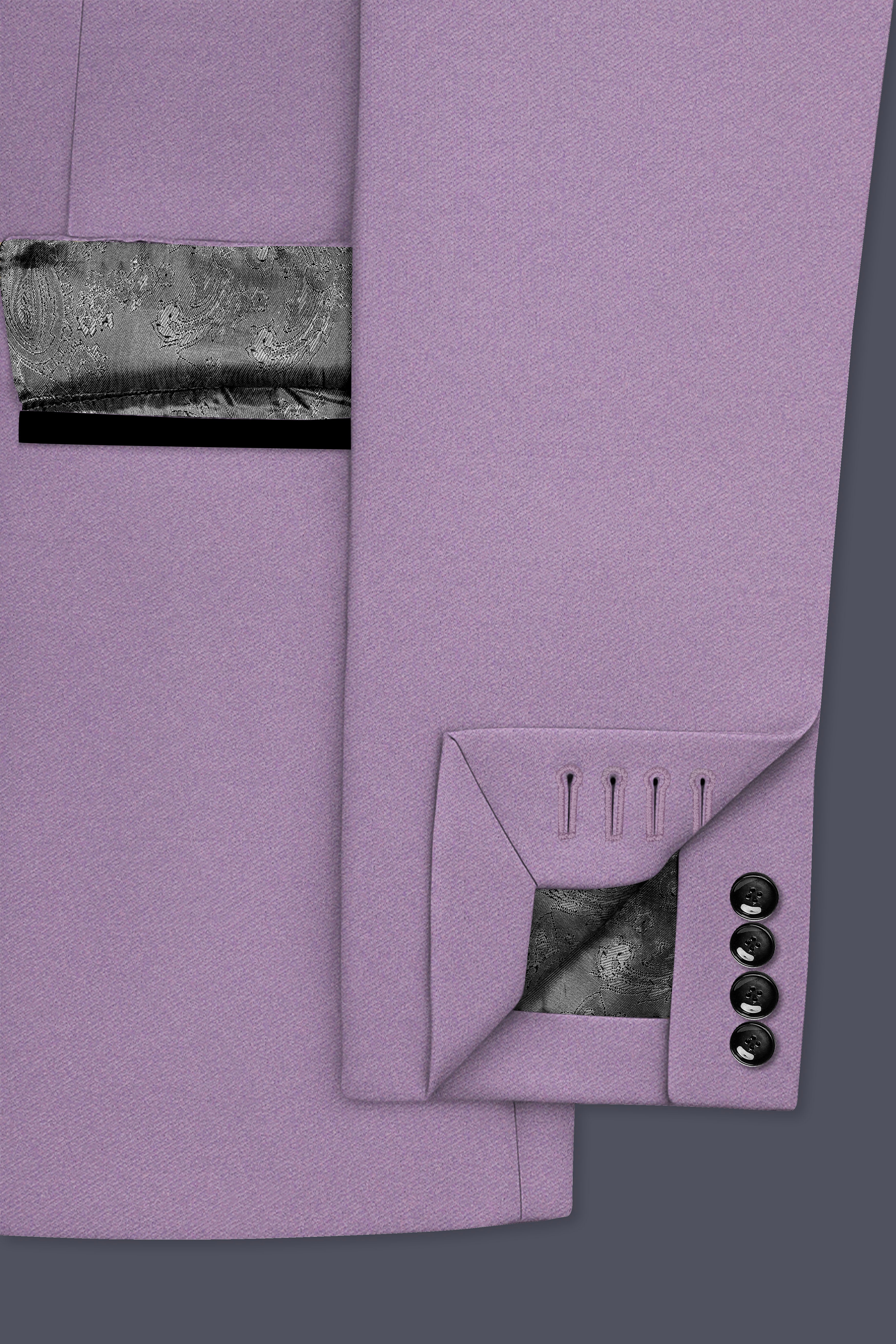 Violeto-Korean Mobster Purple 4-Way Stretch Wool Rich Tuxedo Suit