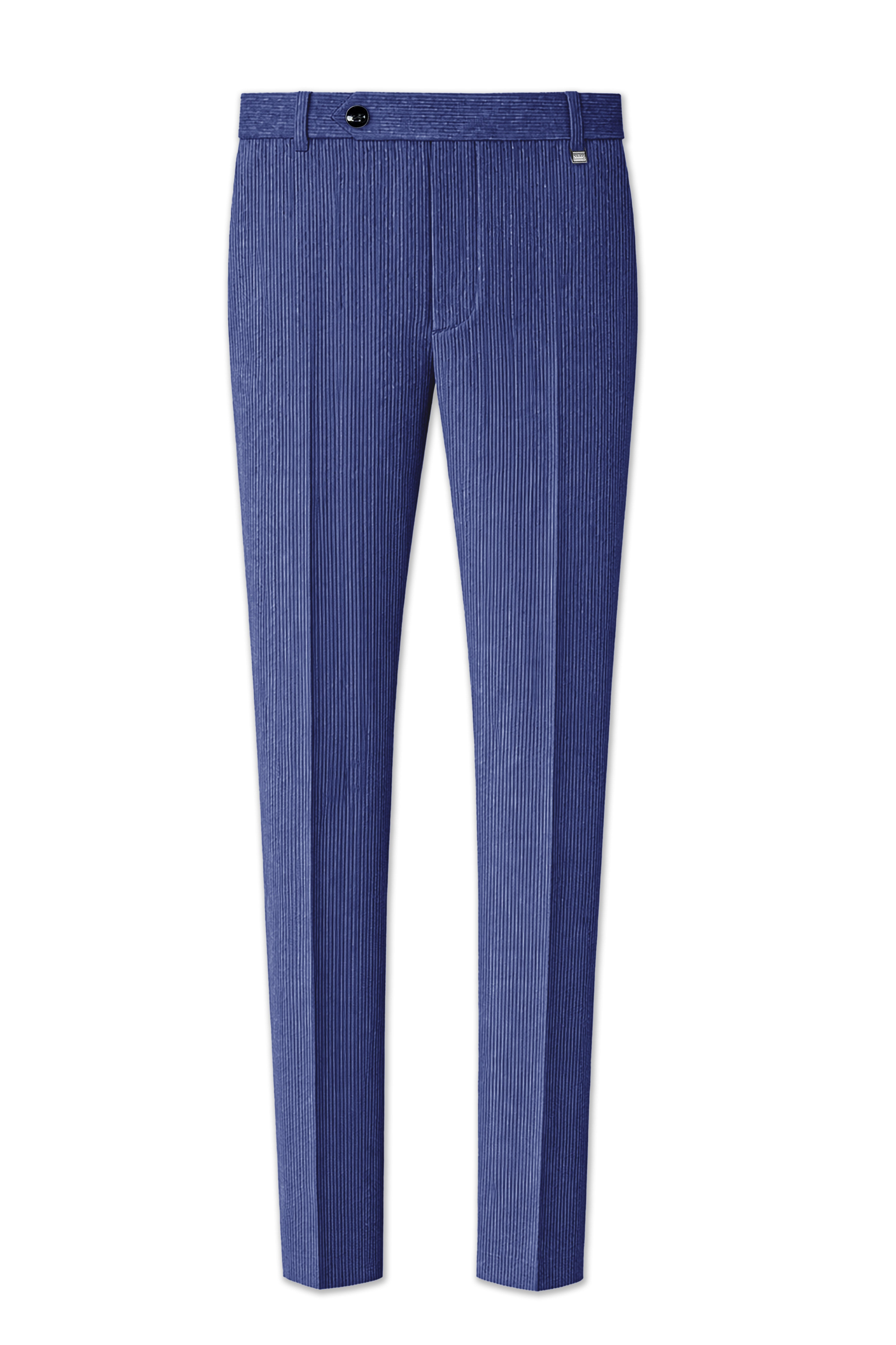 Slatzen-Slate Blue Corduroy Single Breasted Sports Suit