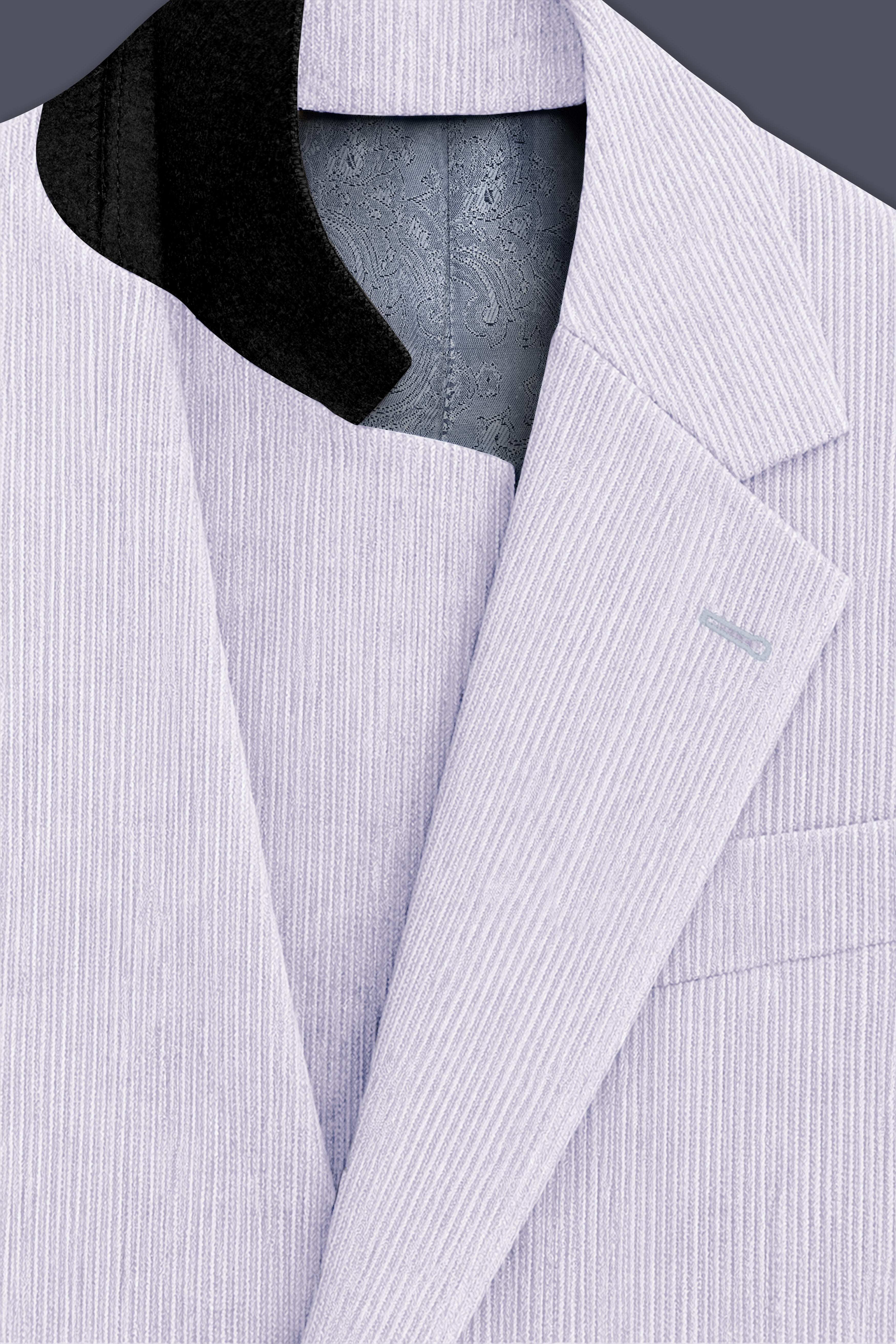 Auremerc-Mercury Gray Corduroy Single Breasted Sports Suit