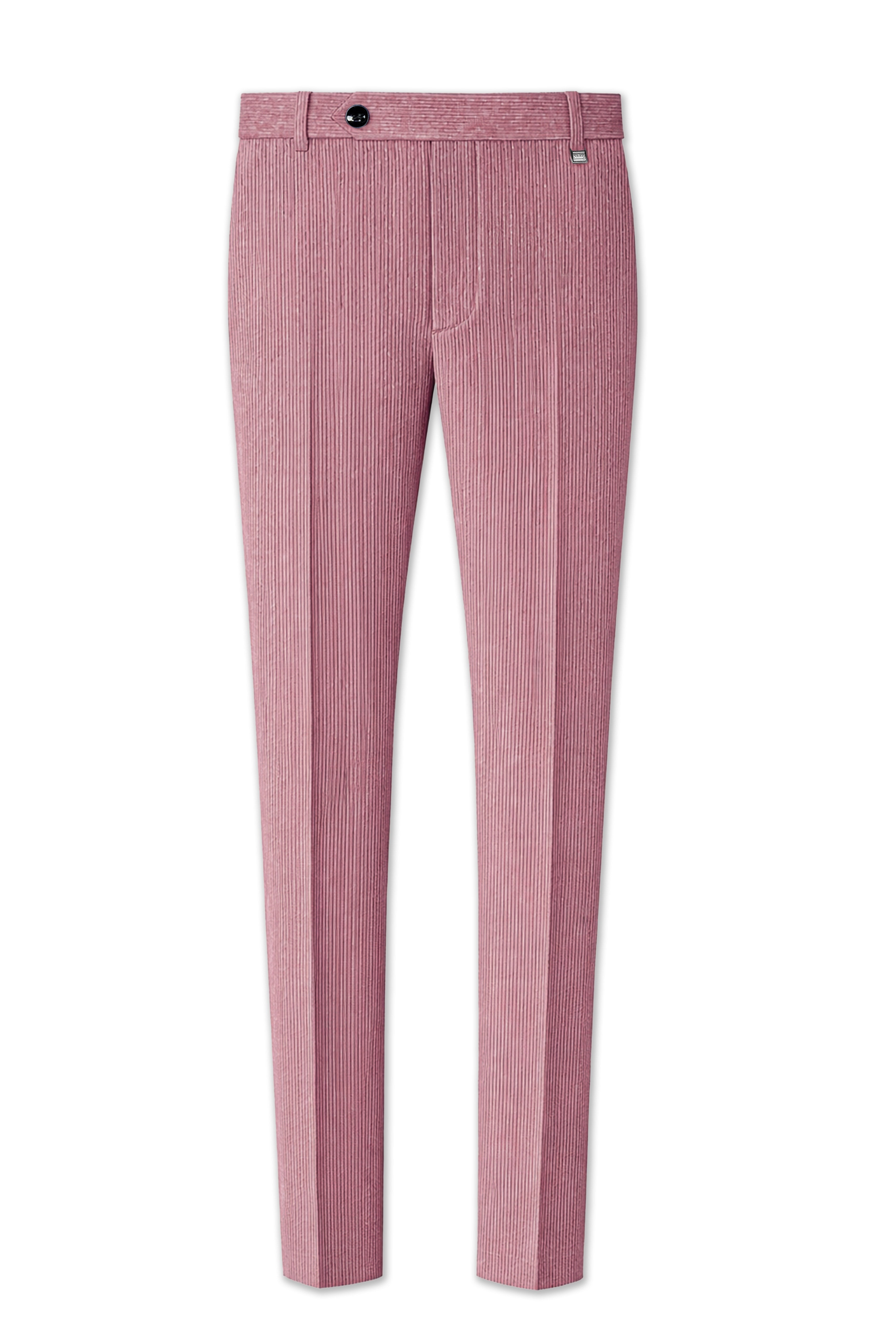 Petalux-Oriental Pink Corduroy Single Breasted Sports Suit
