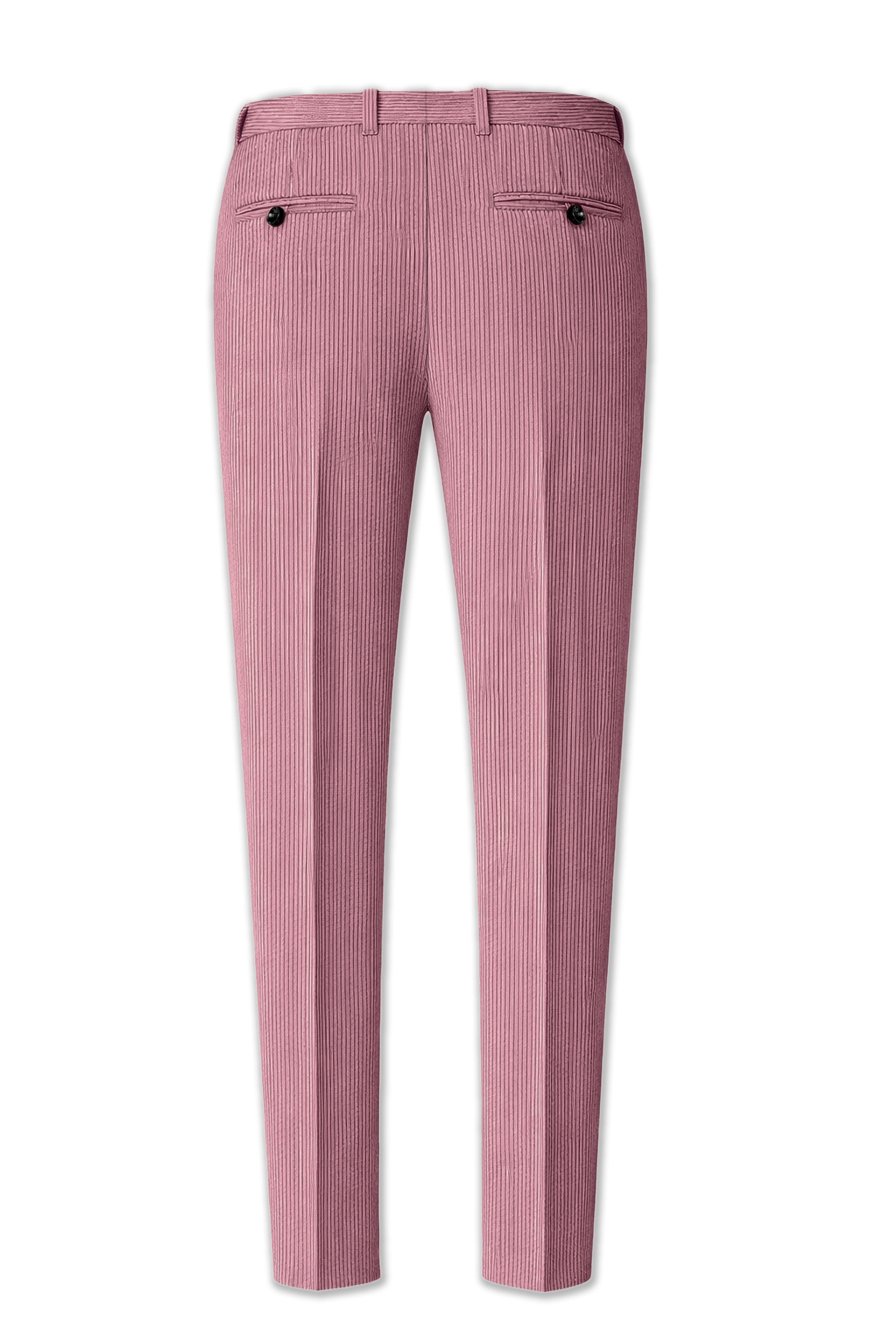 Petalux-Oriental Pink Corduroy Single Breasted Sports Suit