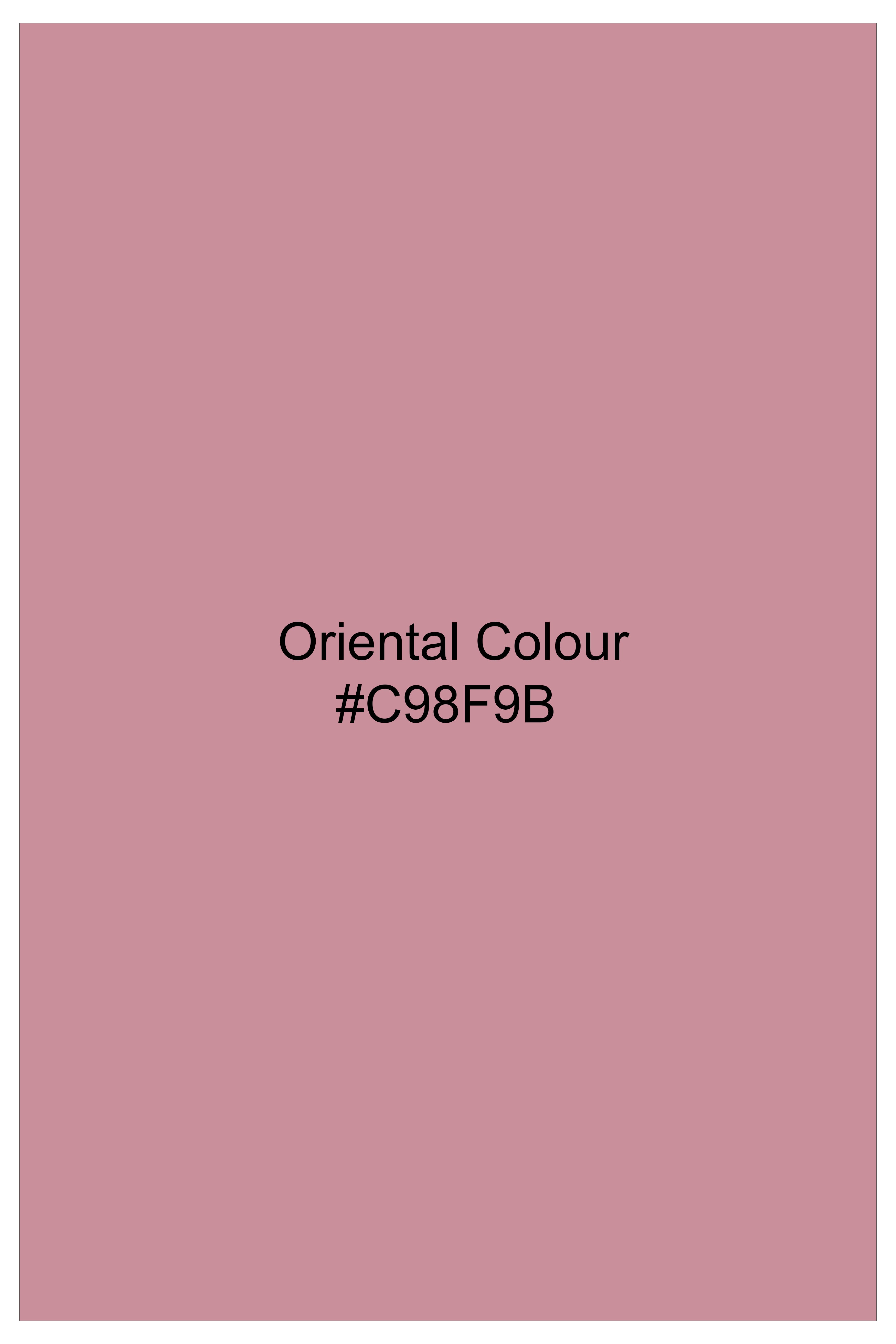 Petalux-Oriental Pink Corduroy Single Breasted Sports Suit