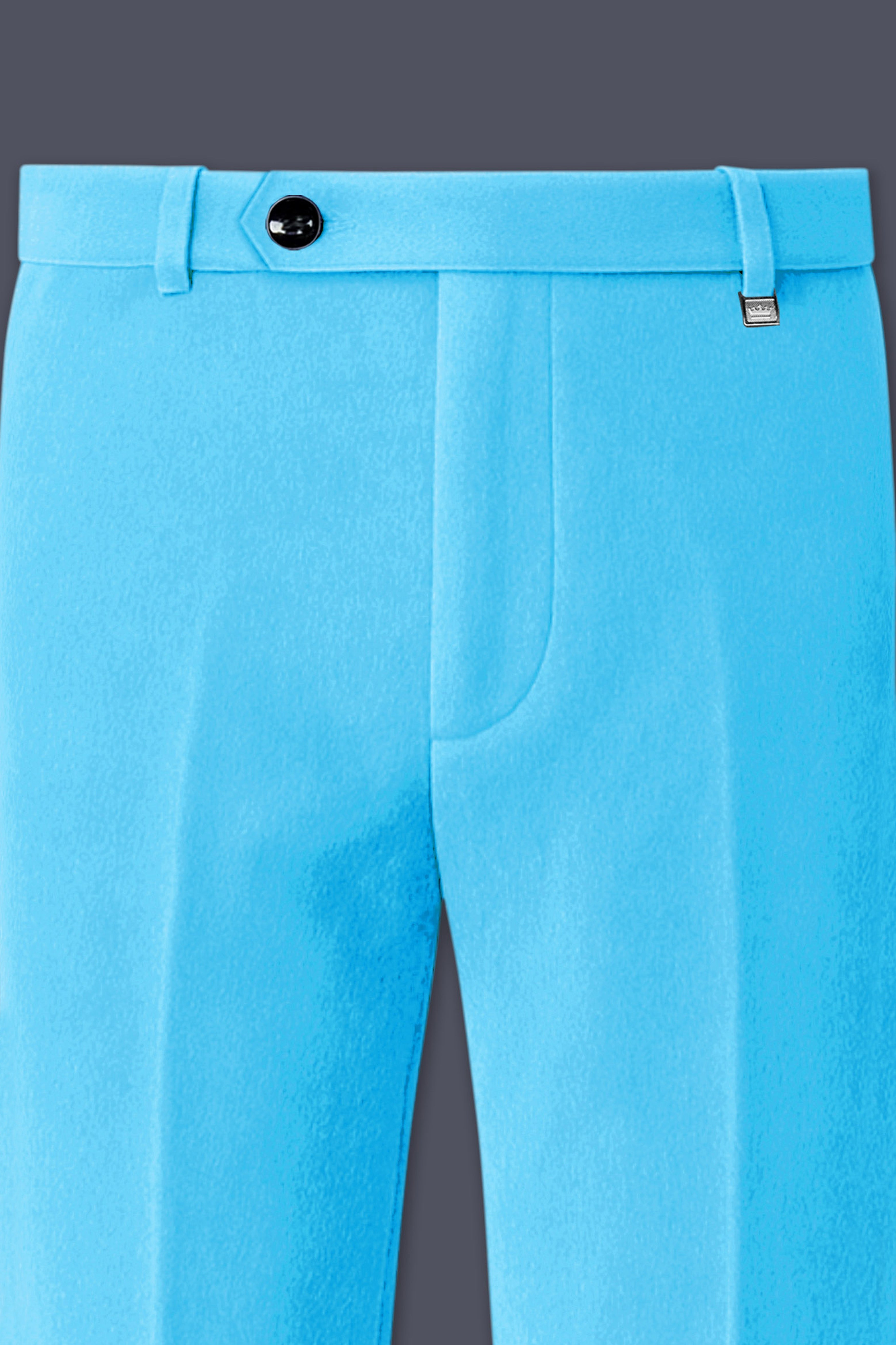 Azurion-Picton Blue Velvet Peak Lapel Tuxedo Suit