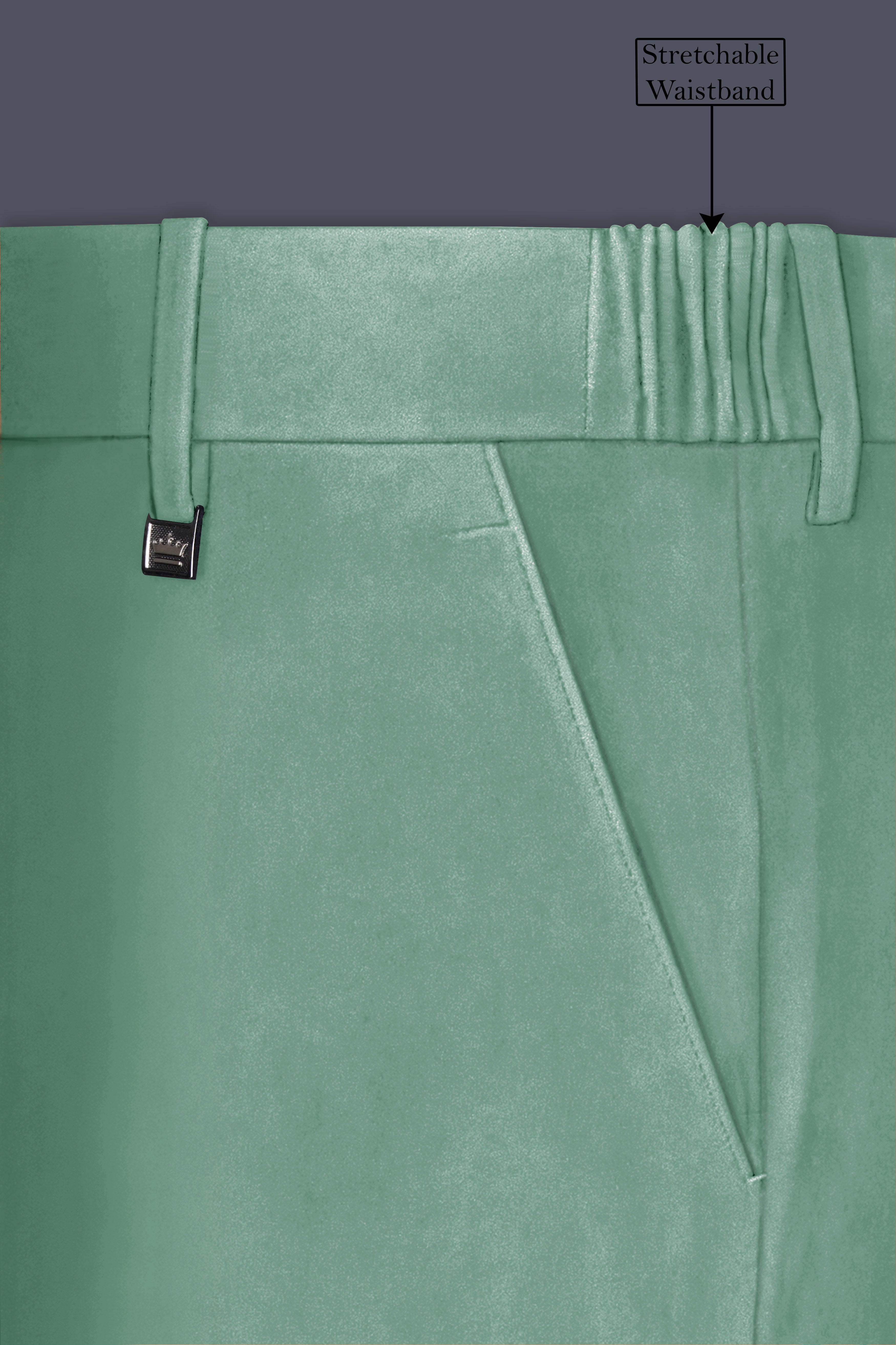 Viridian-Oxley Green Velvet Peak Lapel Tuxedo Suit