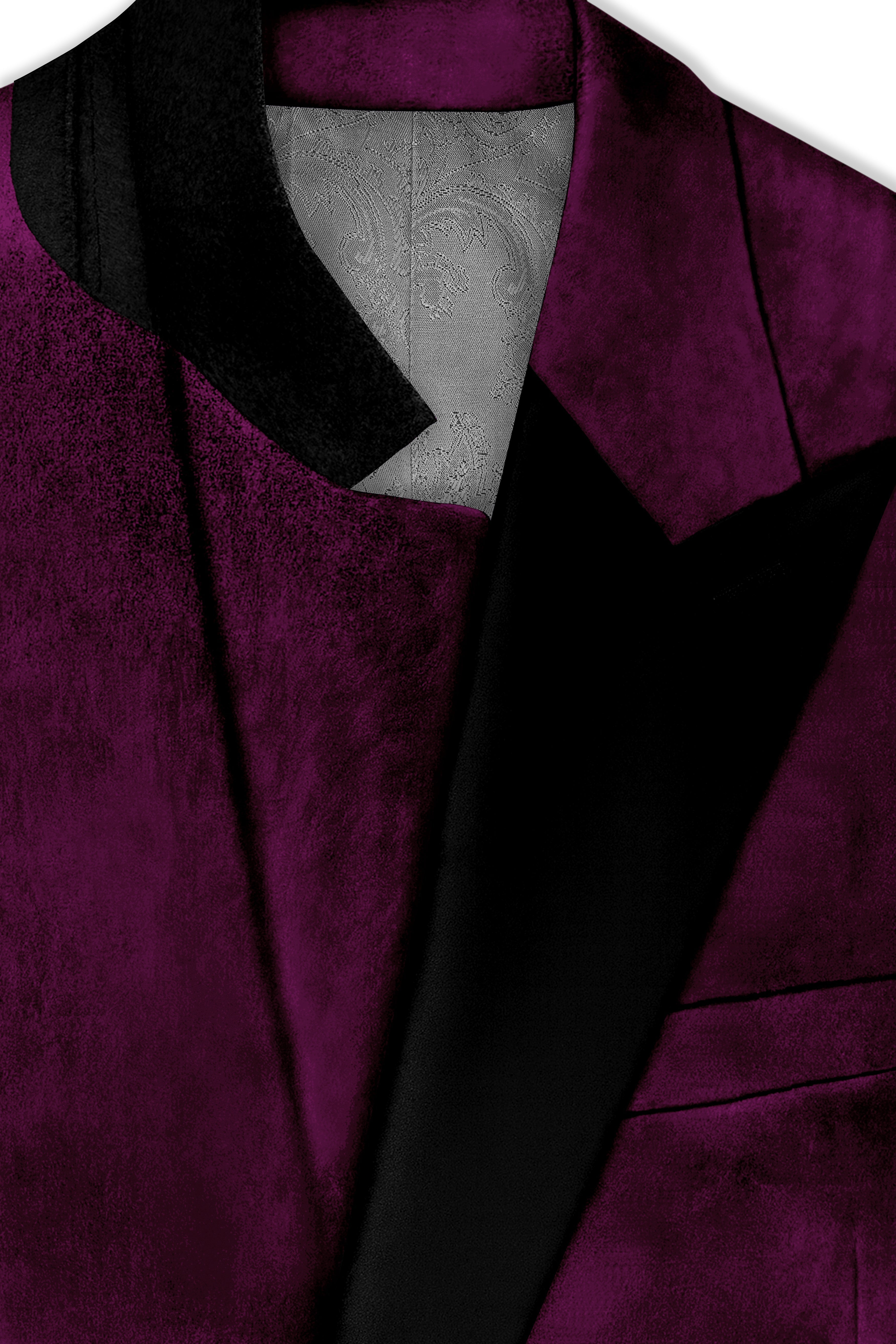 Corale-Tamarind Pink Velvet Peak Lapel Tuxedo Suit