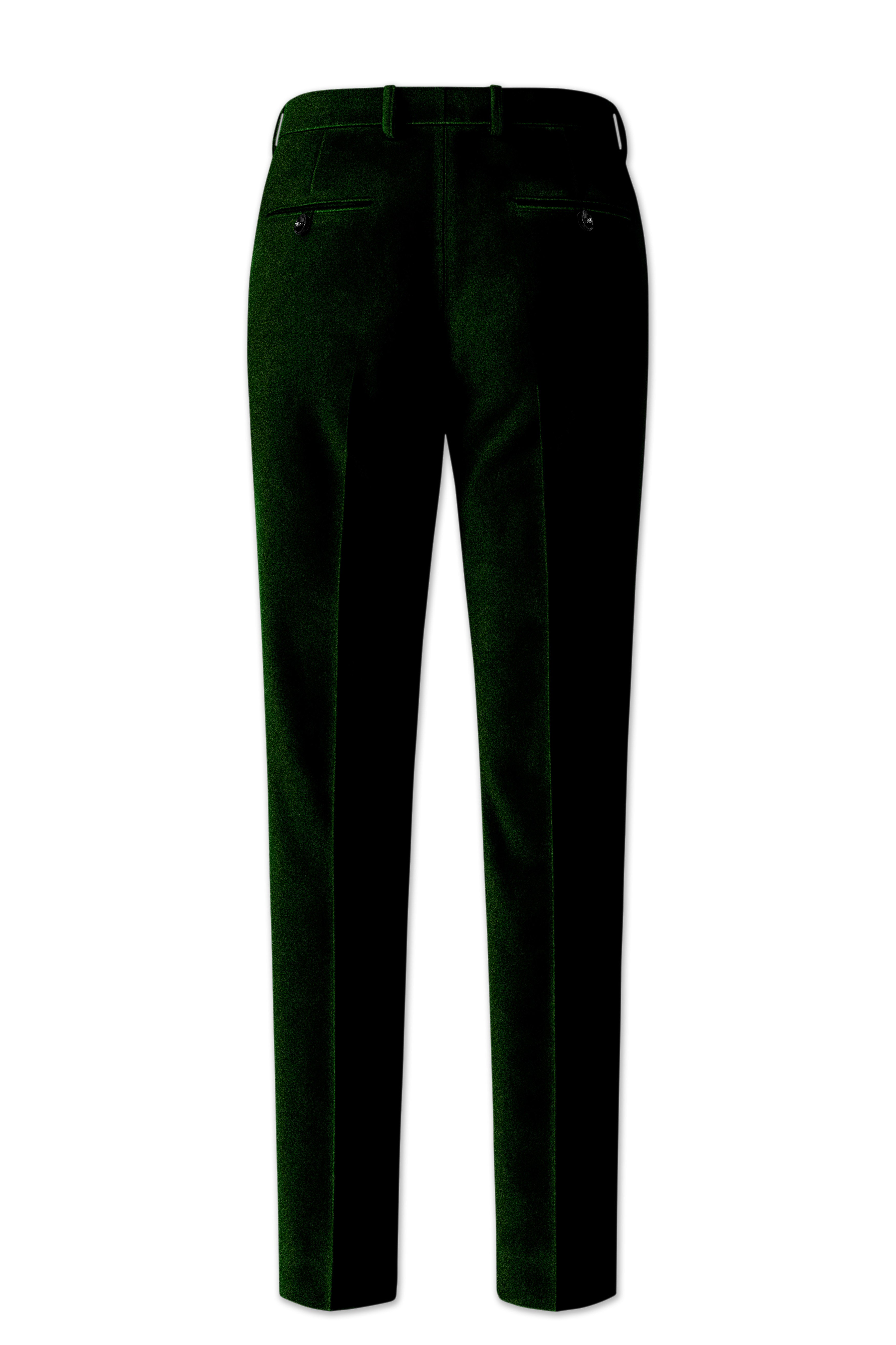 Emerald-Sacramento Green Velvet Peak Lapel Tuxedo Suit