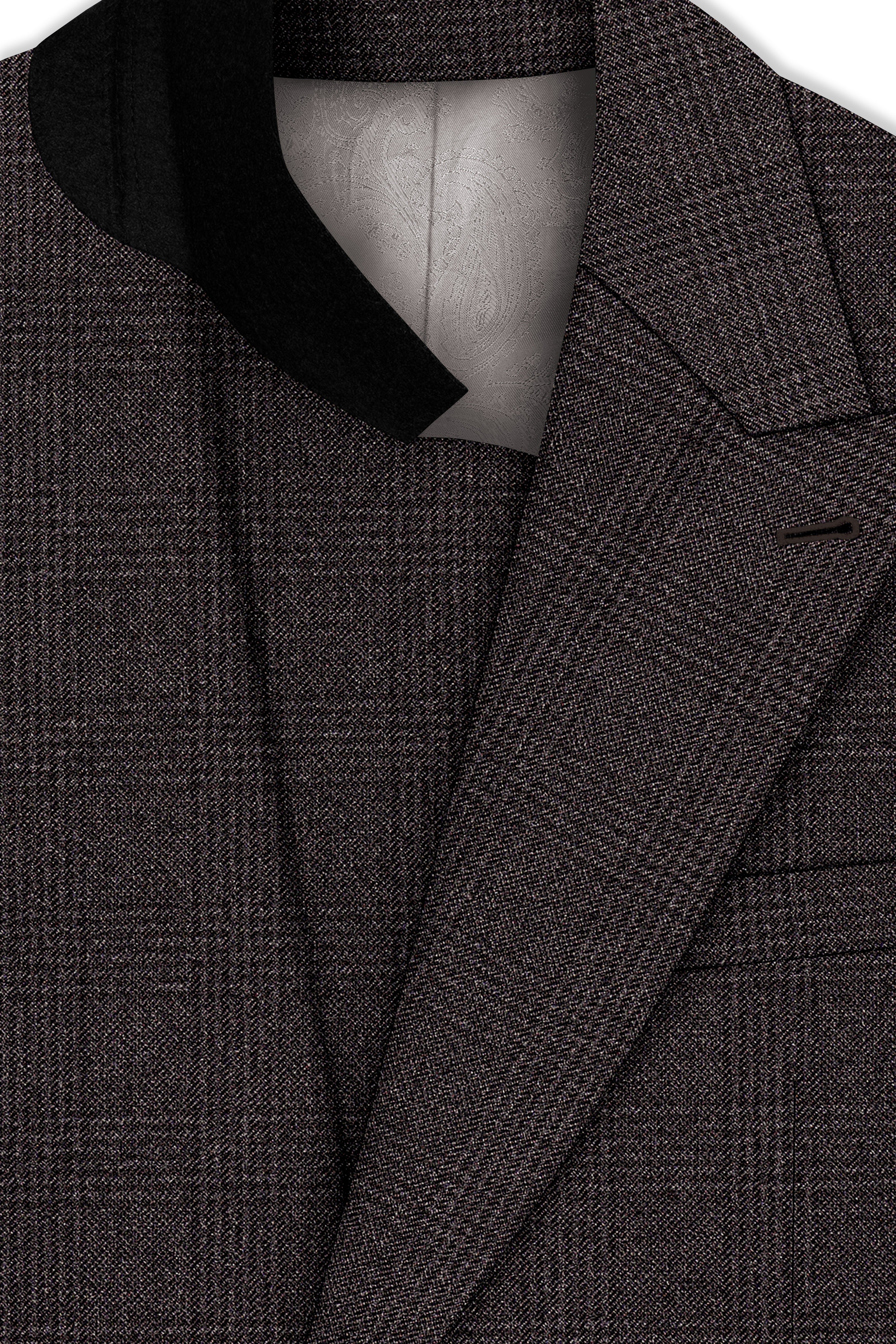 Bruno-Chicago Brown Wales Plaid Tweed Double Breasted Suits
