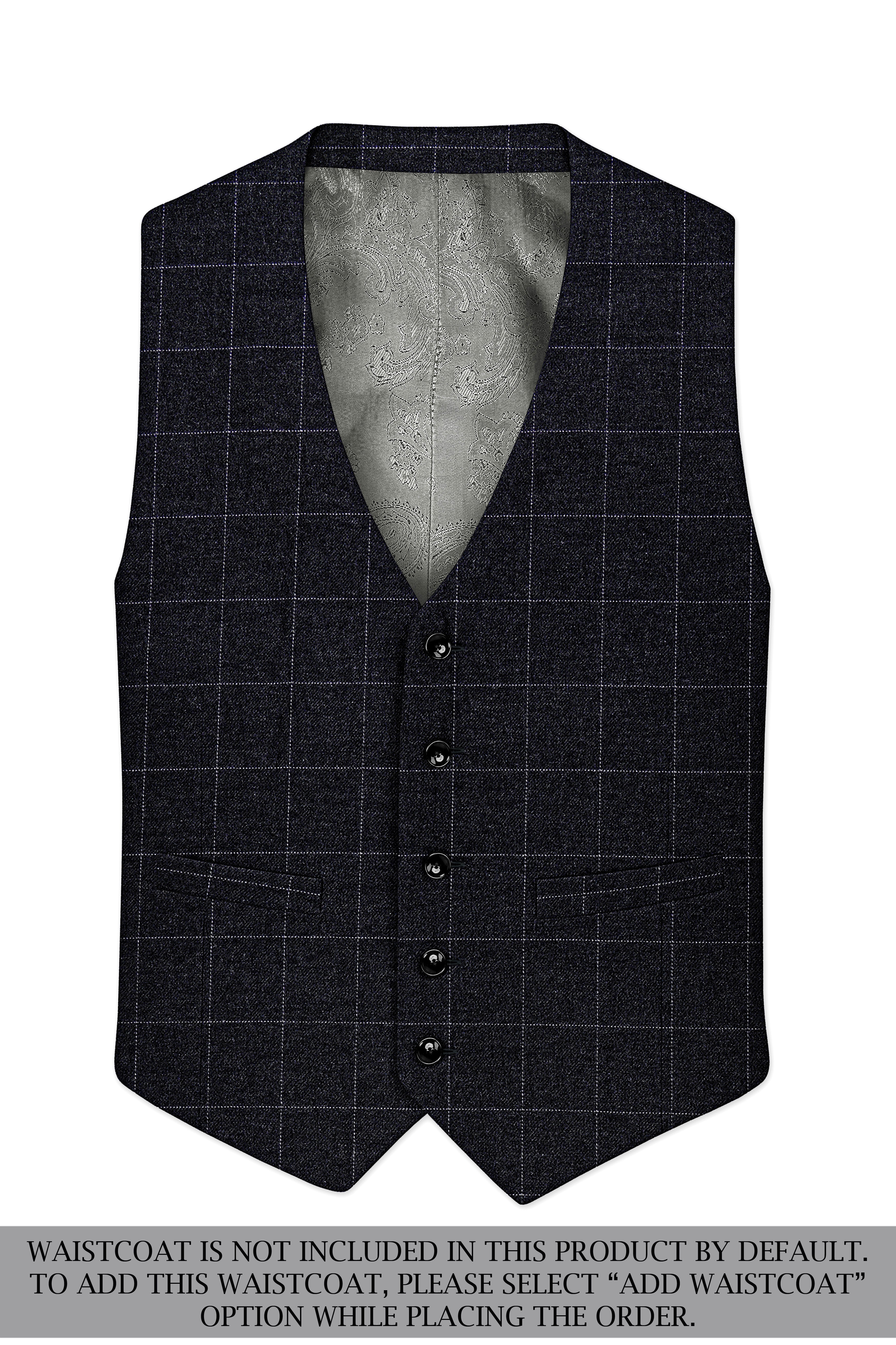 Fenrir-Shark Gray windowpane Tweed Single Breasted Sports Suits
