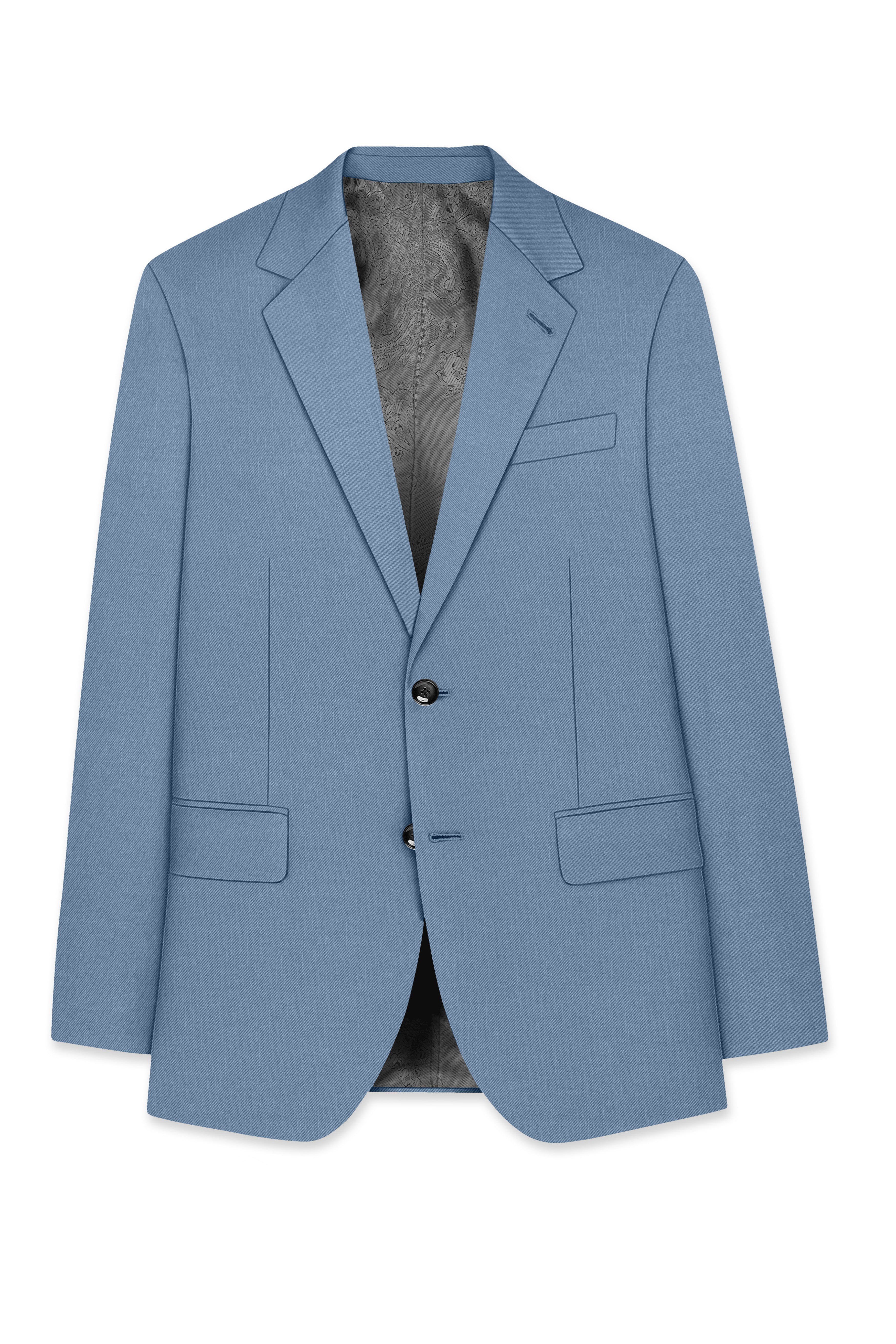 Celestor-Lynch Blue Wool Rich Slight Stretch Single Breasted Suit