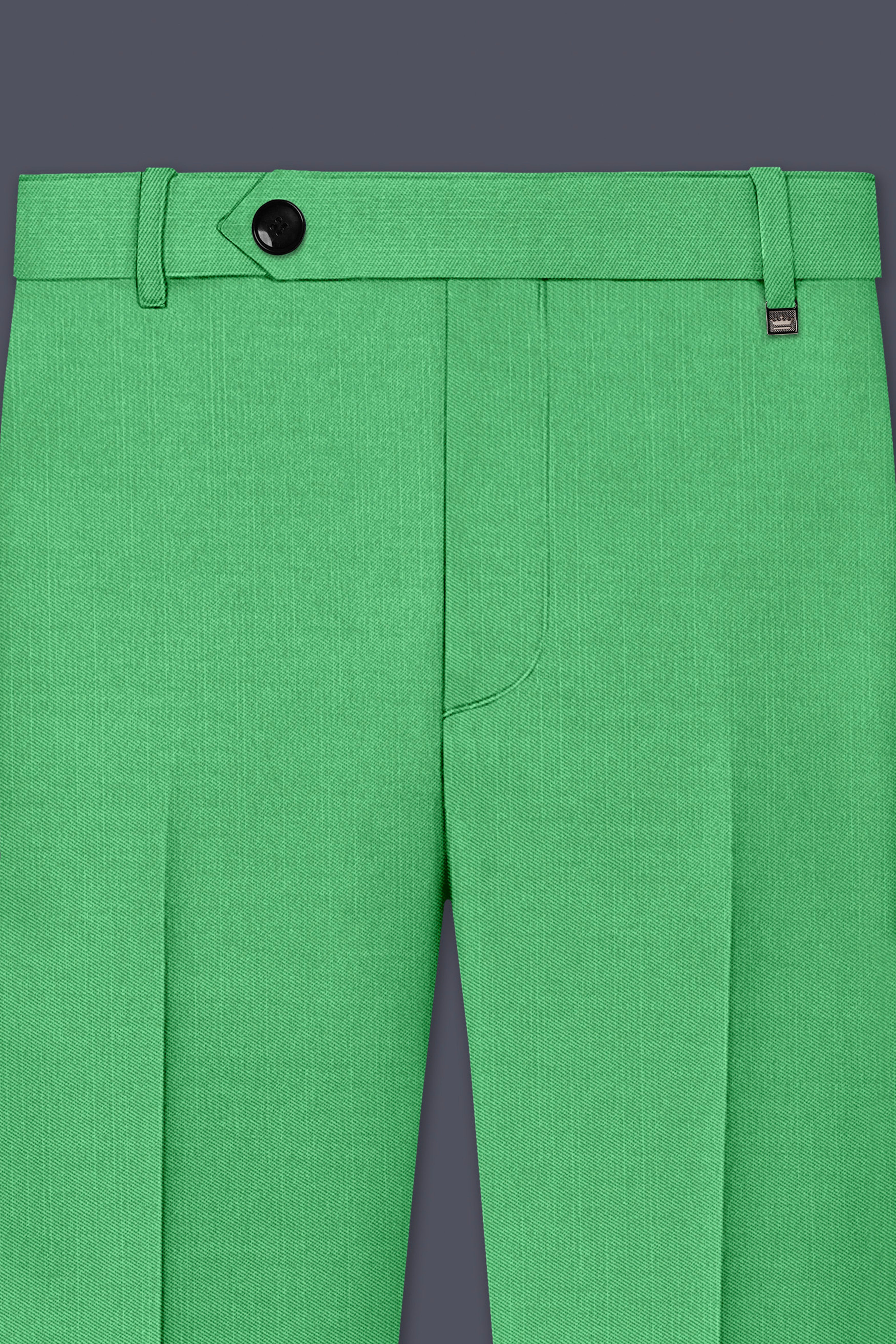 Baron-Chateau Green Wool Rich Slight Stretch Single Breasted Suit