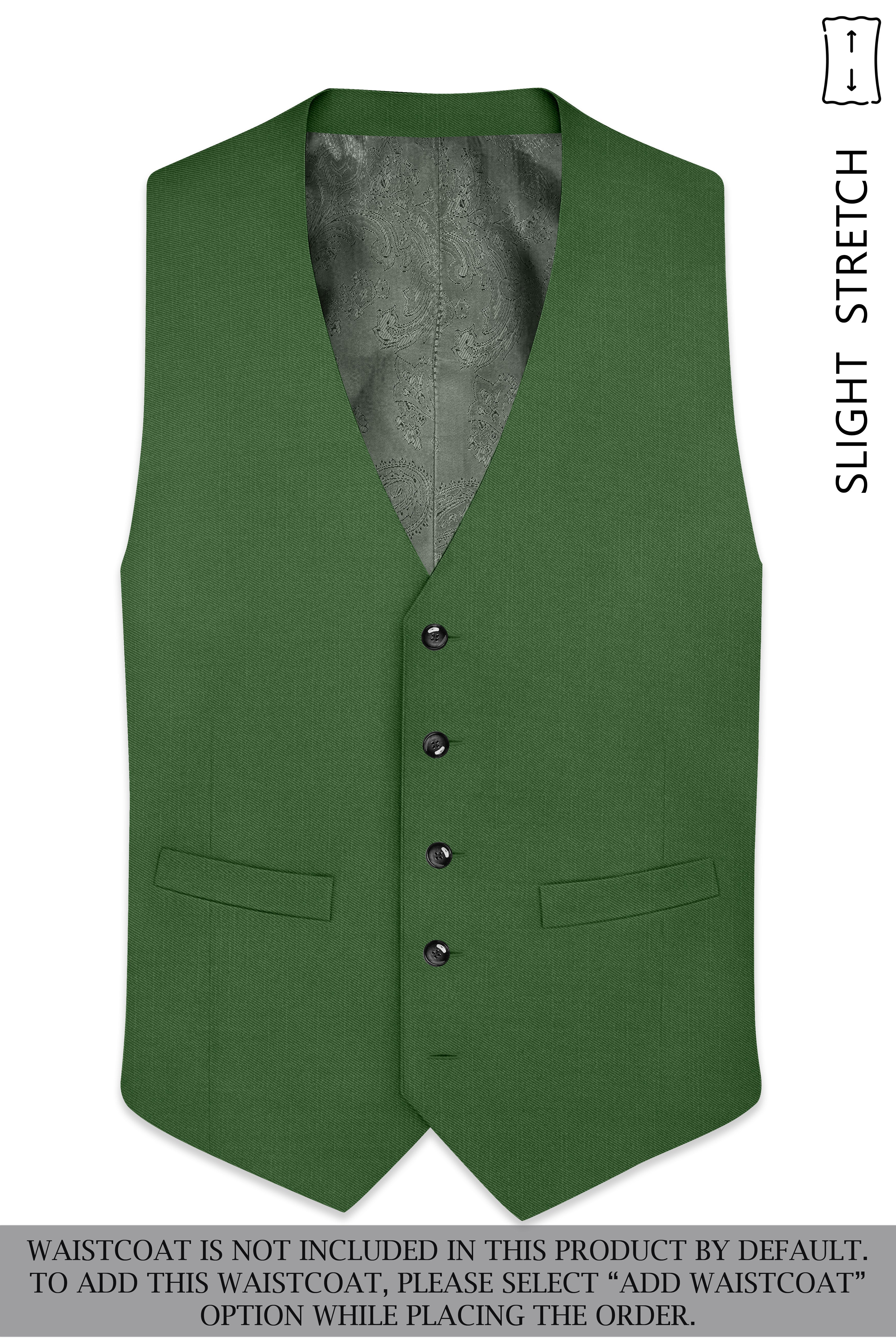 Viridian-Forest Green Wool Rich Slight Stretch Single Breasted Suit