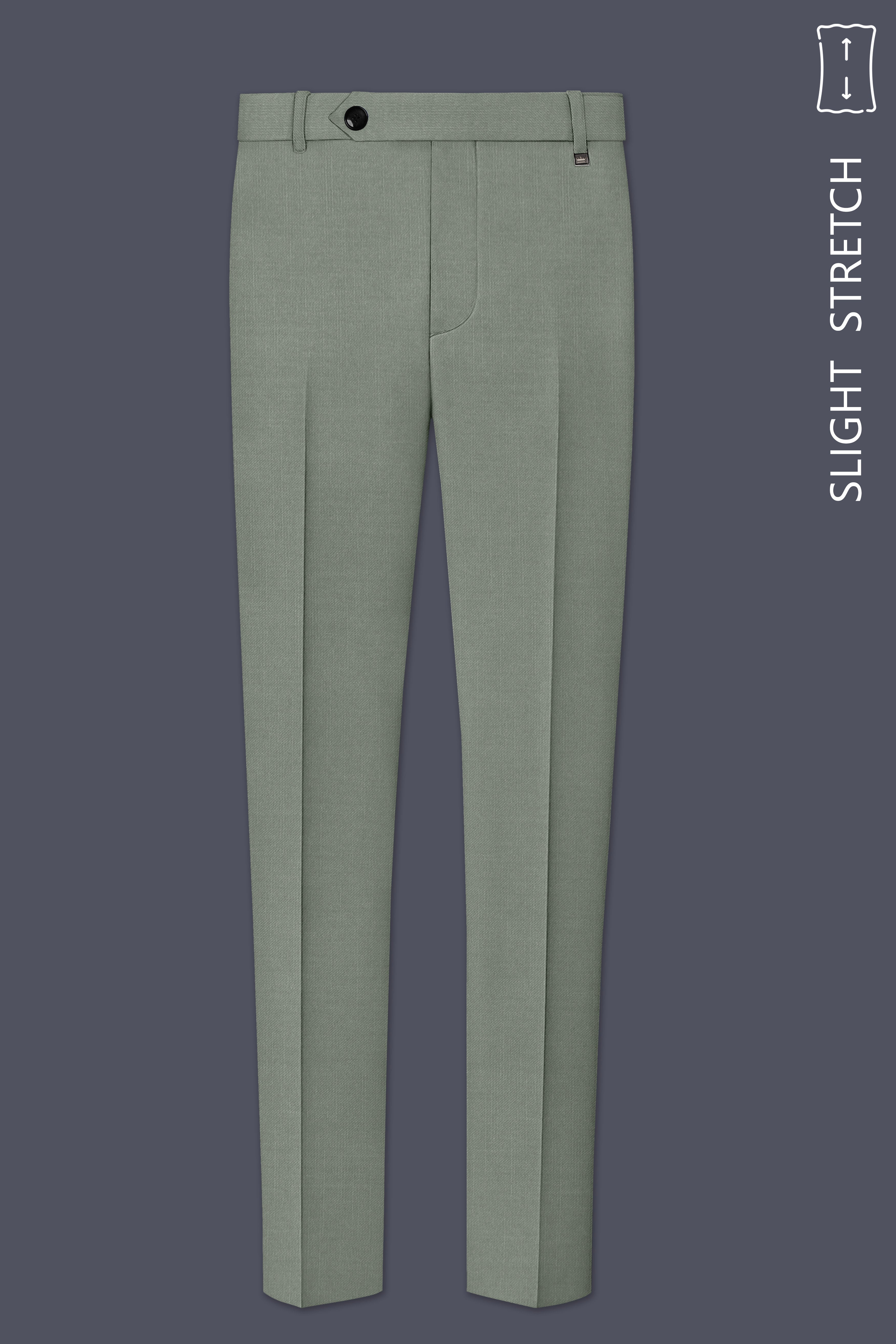 Sage-Smokey Green Wool Rich Slight Stretch Single Breasted Suit