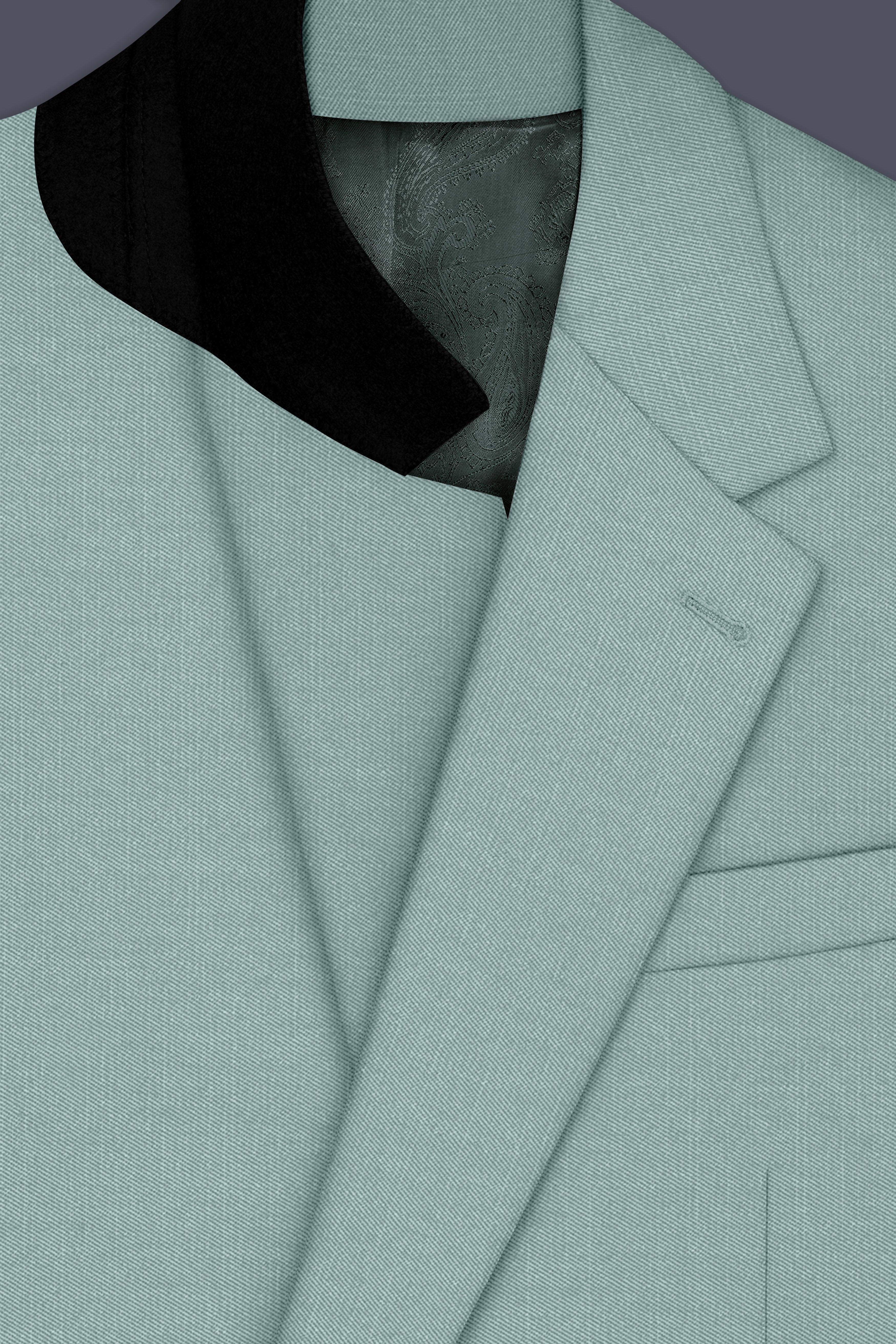 Tropic-Cadet Green Wool Rich Slight Stretch Single Breasted Suit