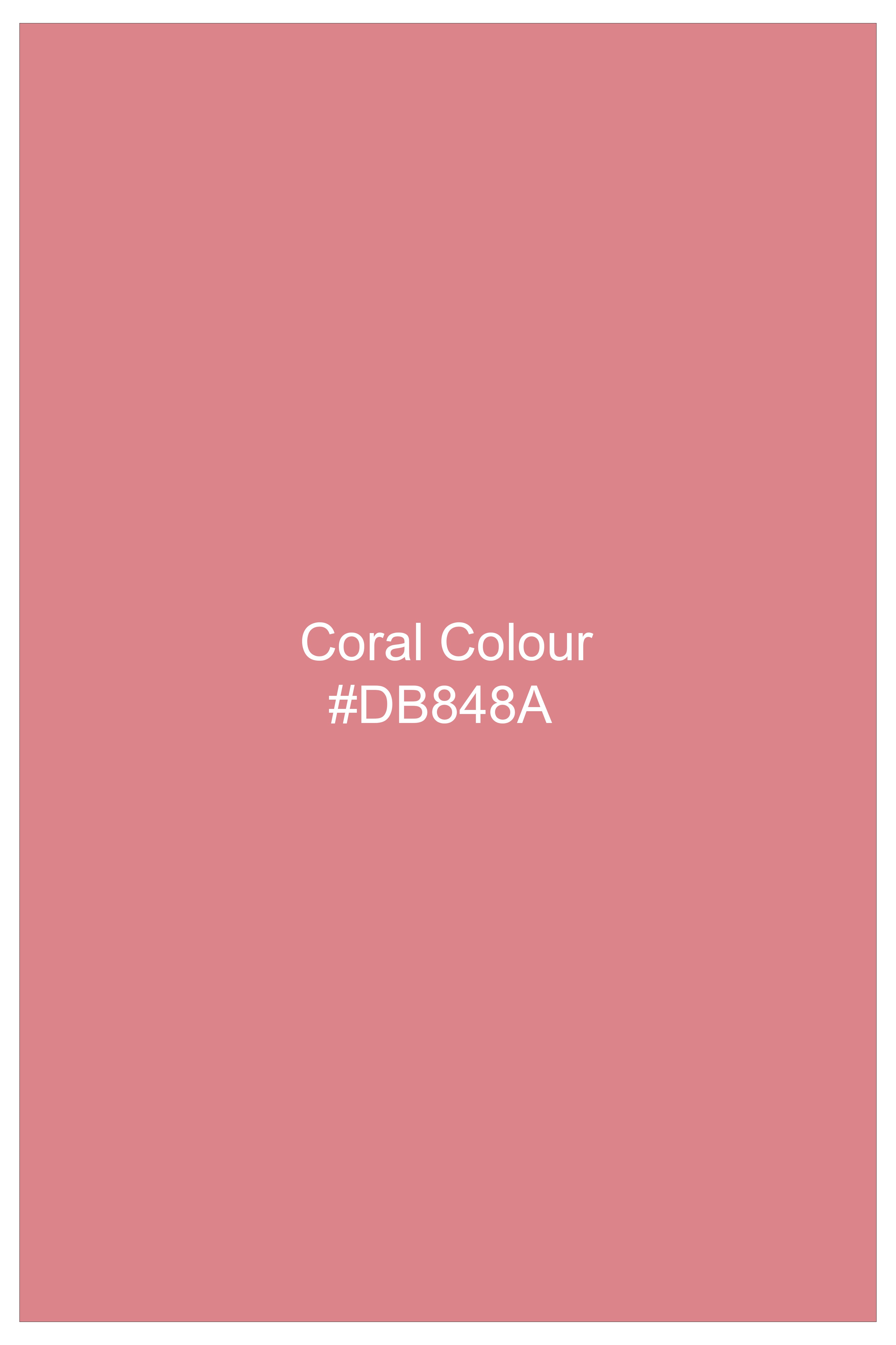Solaro-Coral Orange Wool Rich Slight Stretch Double Breasted Suit