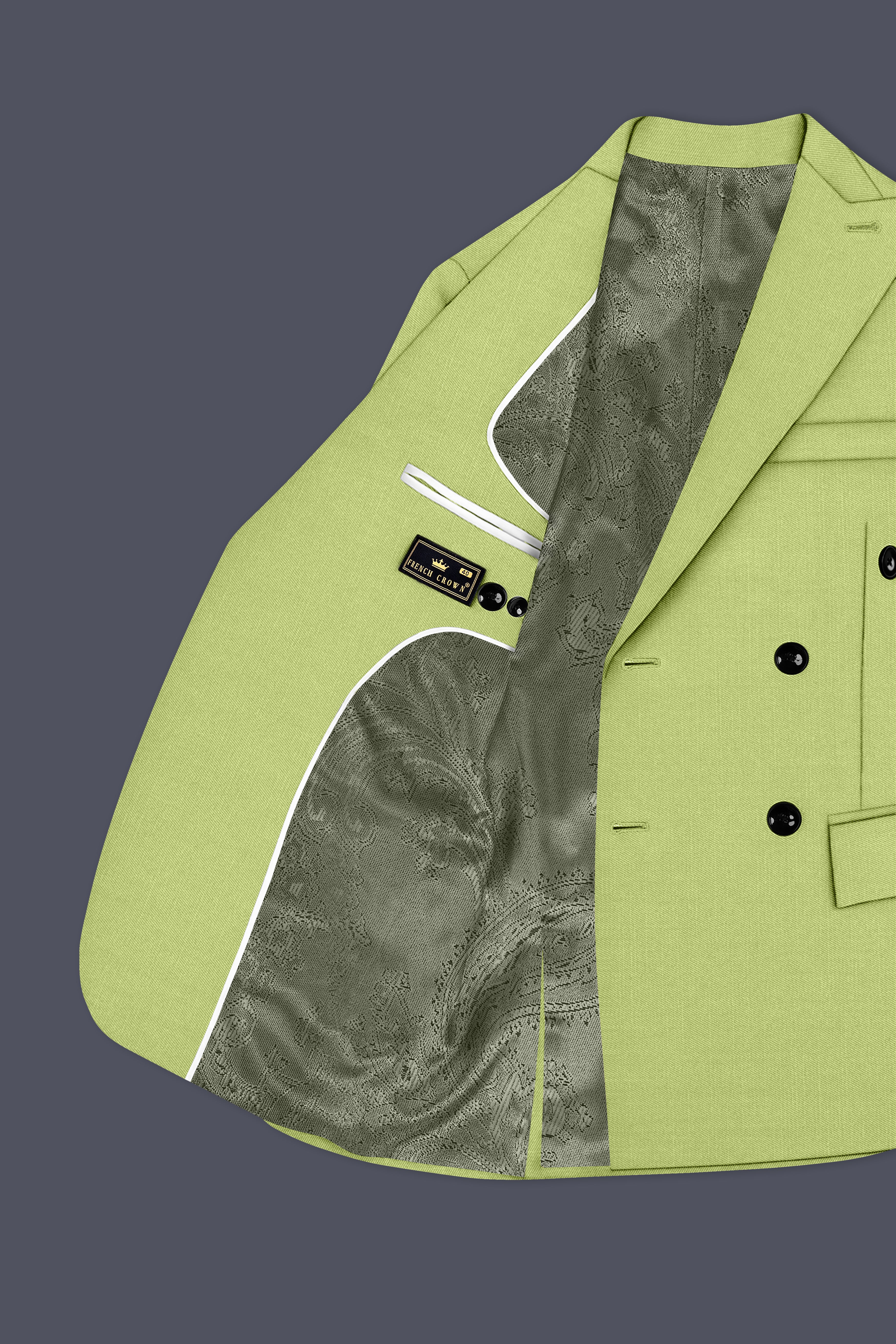 Ochre-Tan Yellow Wool Rich Slight Stretch Double Breasted Suit