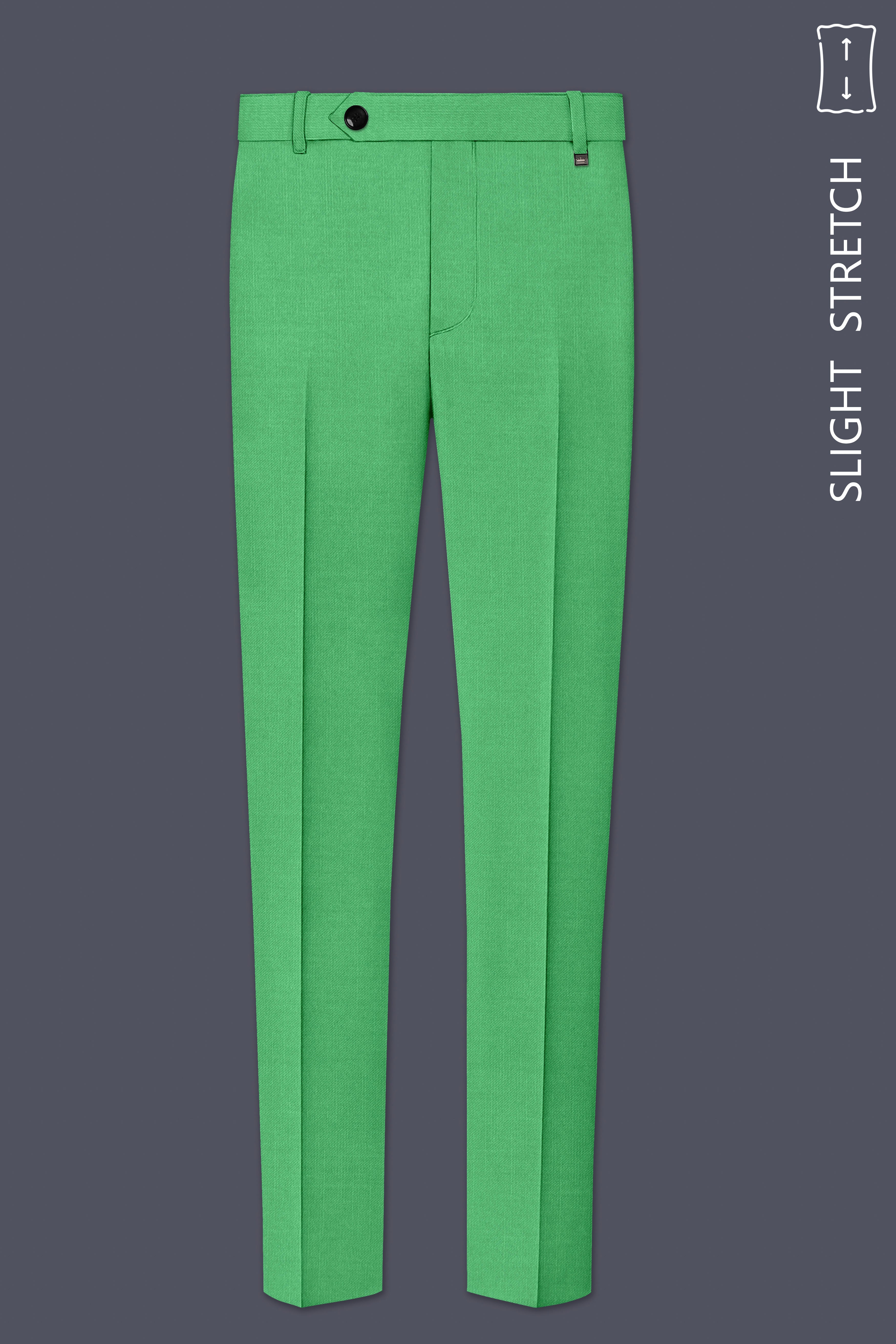 Baron-Chateau Green Wool Rich Slight Stretch Double Breasted Suit