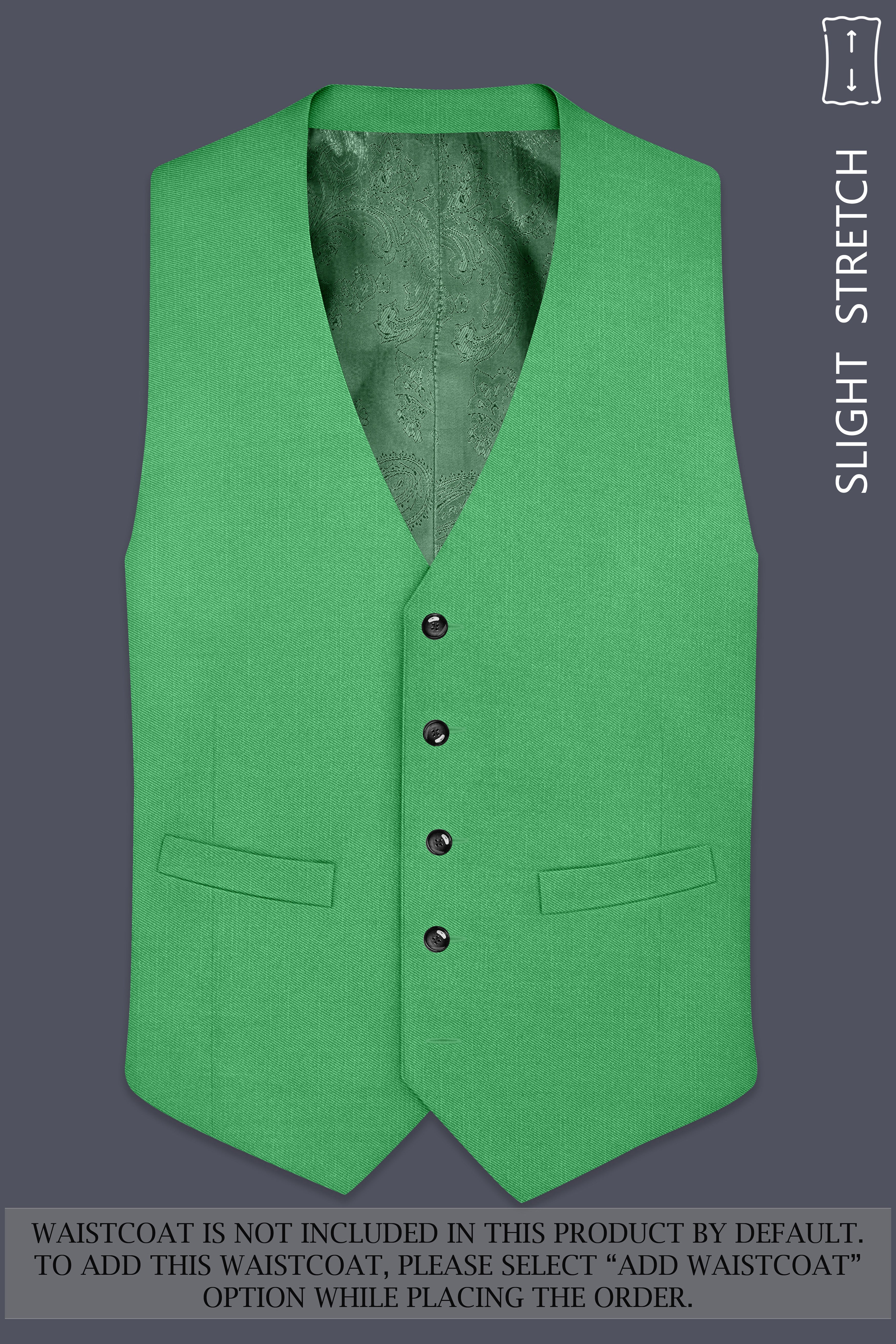 Baron-Chateau Green Wool Rich Slight Stretch Double Breasted Suit