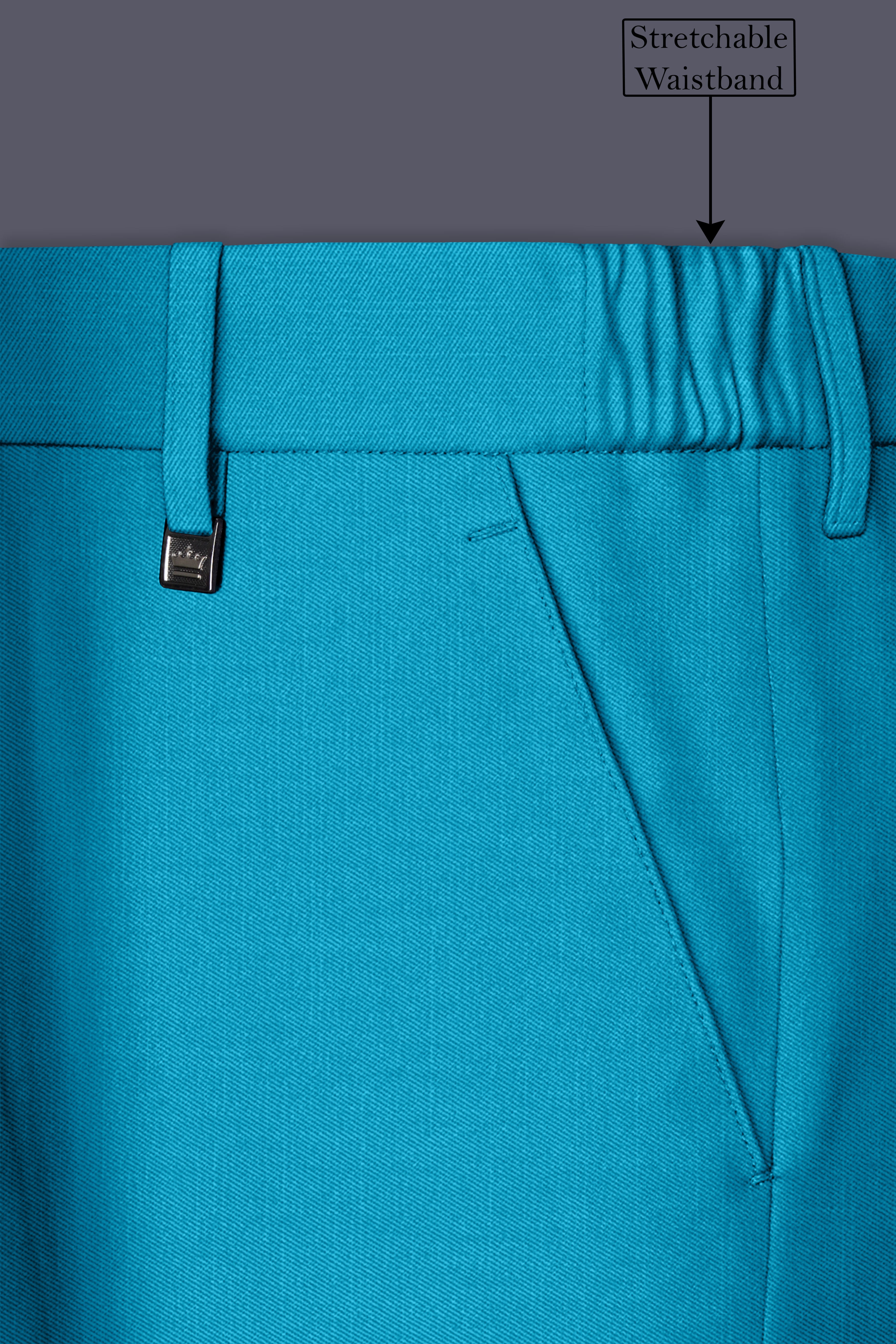 Atlantic-Bondi Blue Wool Rich Slight Stretch Double Breasted Suit