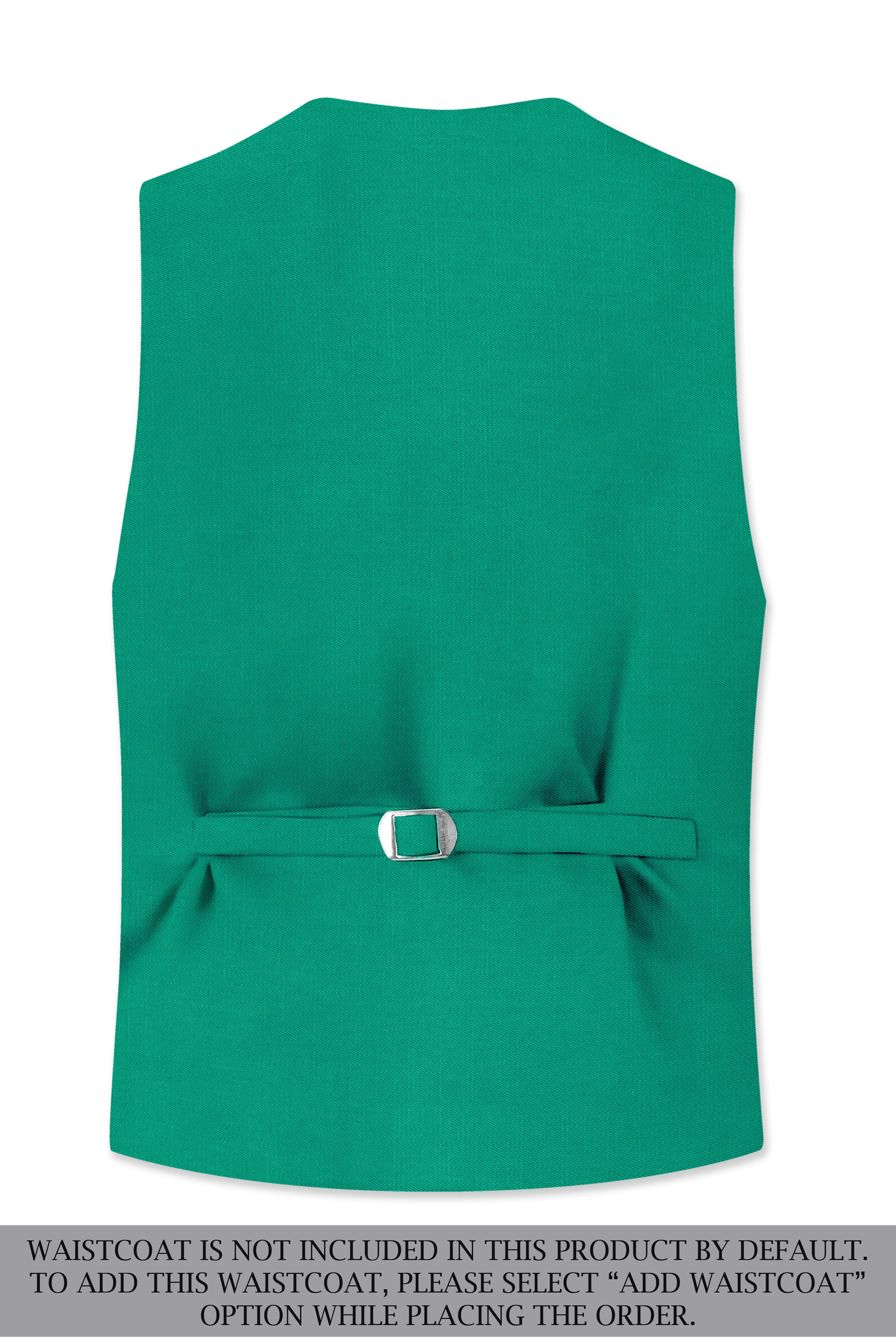 Emerald-Tropical Green Wool Rich Slight Stretch Double Breasted Suit