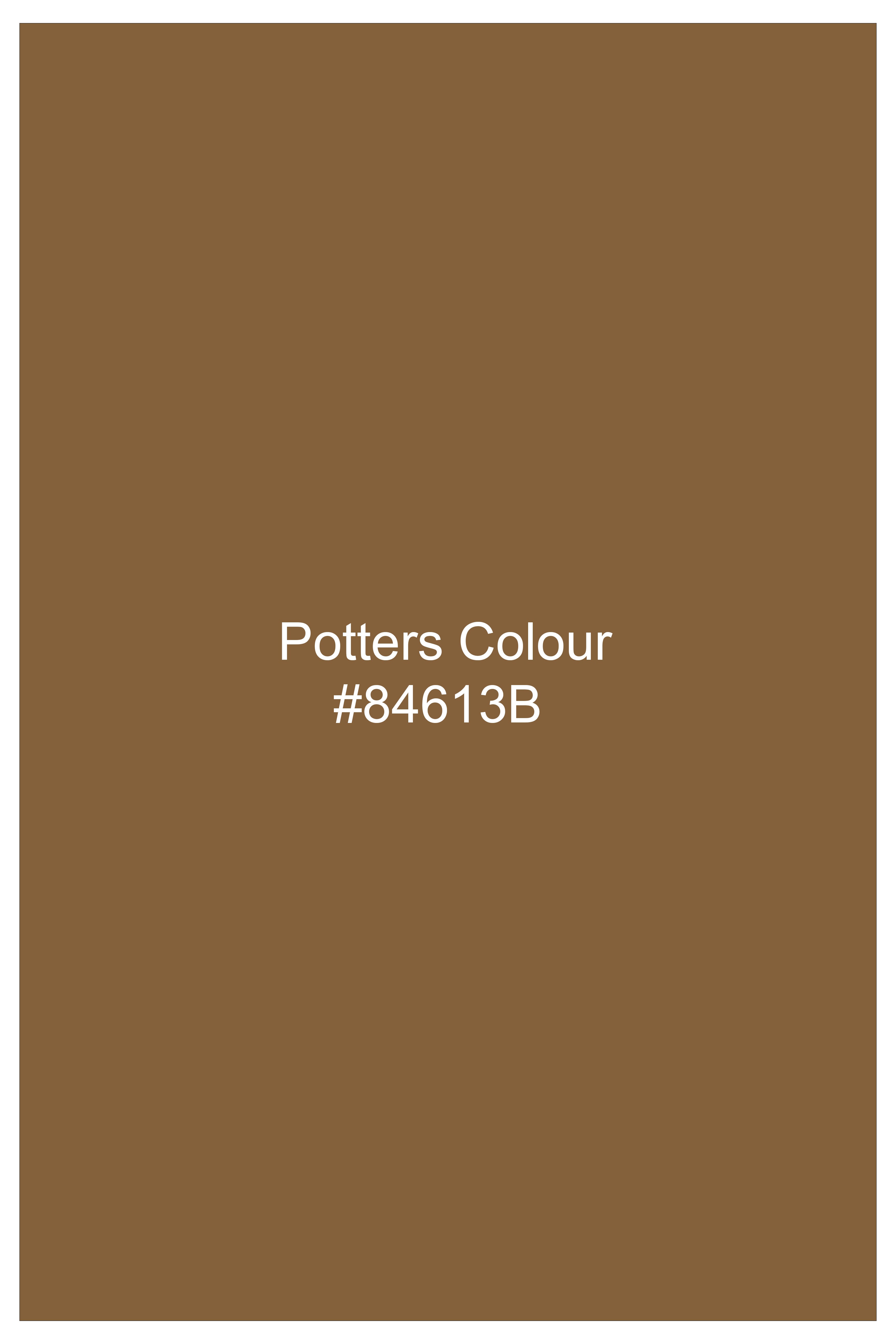 Sapphire-Potters Brown Wool Rich Slight Stretch Double Breasted Suit