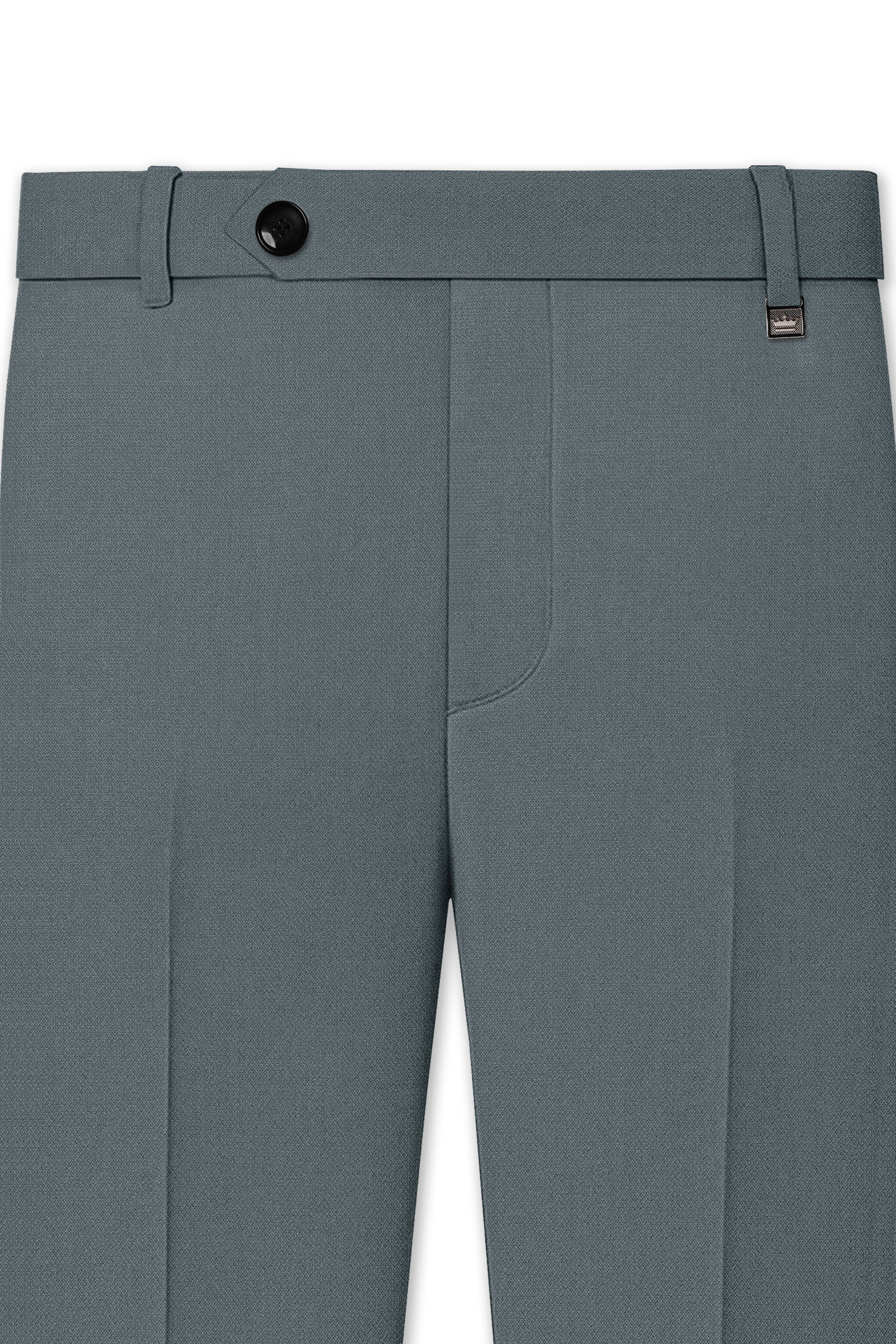 Aurelian-Scarpa Green Diamond Textured Wool Rich Slight Stretch Double Breasted Suit