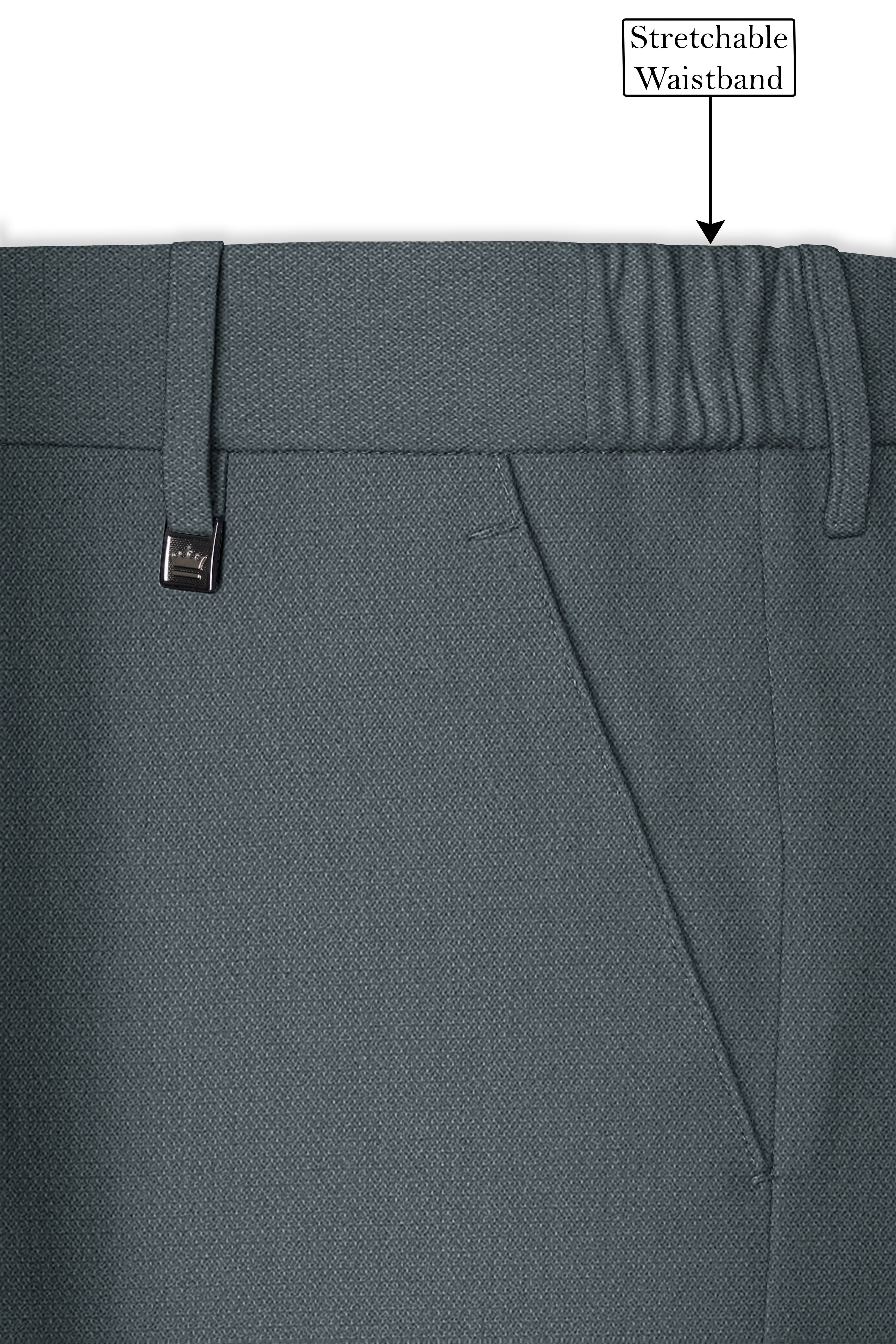 Aurelian-Scarpa Green Diamond Textured Wool Rich Slight Stretch Double Breasted Suit