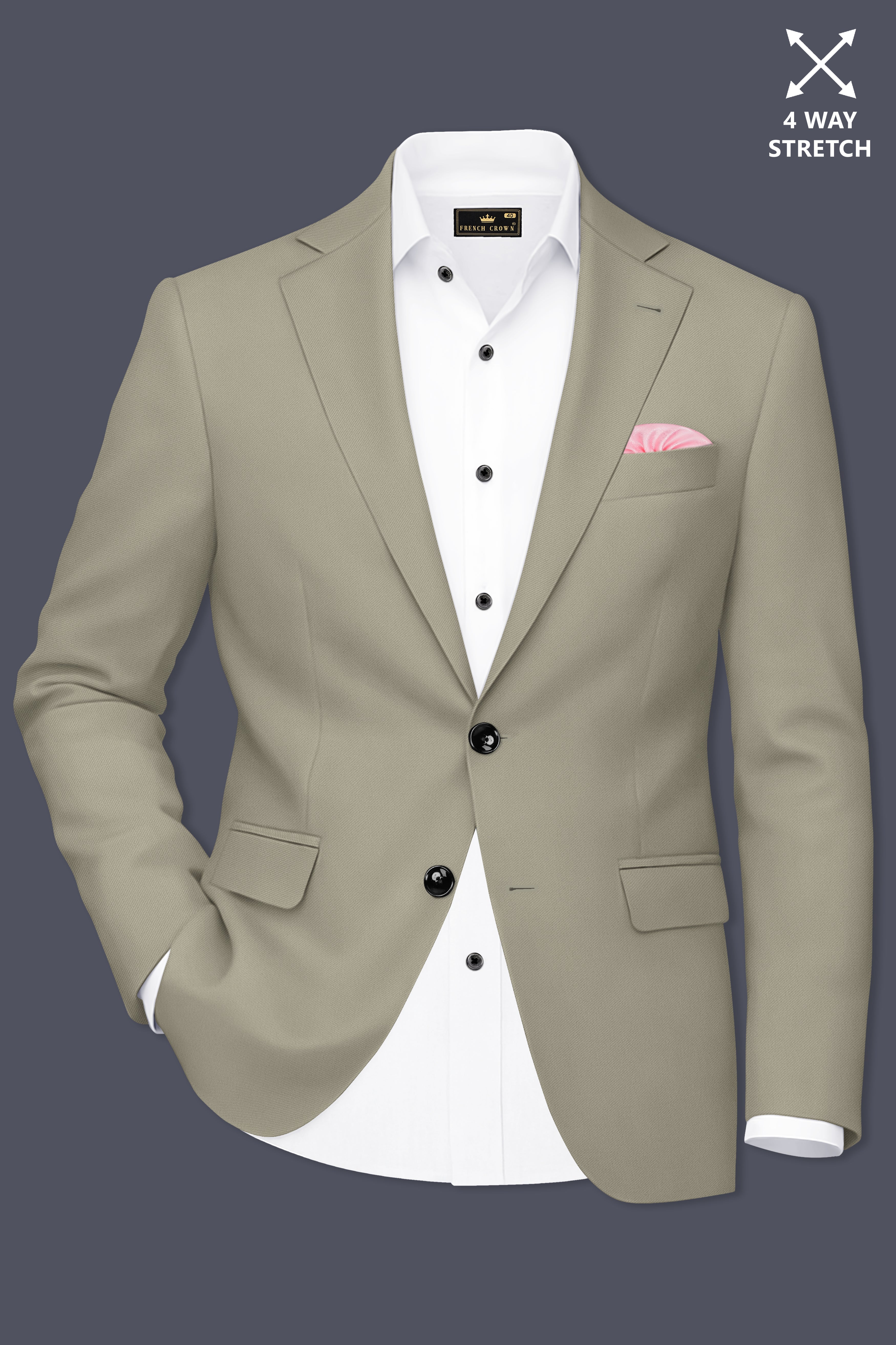 Loden-Korean Kokoda Green 4-Way Stretch Wrinkle-Free Wool Rich Single Breasted Suit