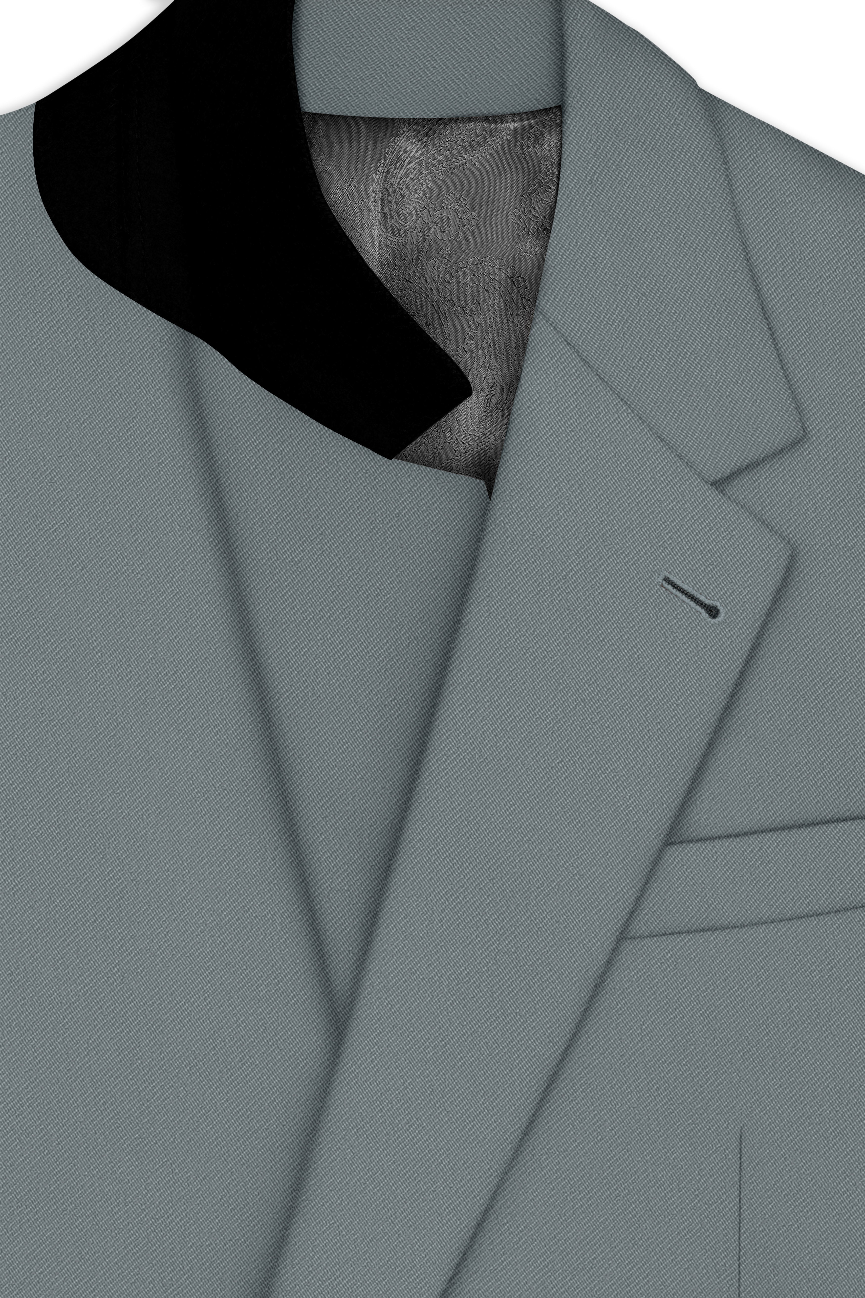 Flexaro-Korean Abbey gray 4-Way Stretch Wrinkle-Free Wool Rich Single Breasted Suit