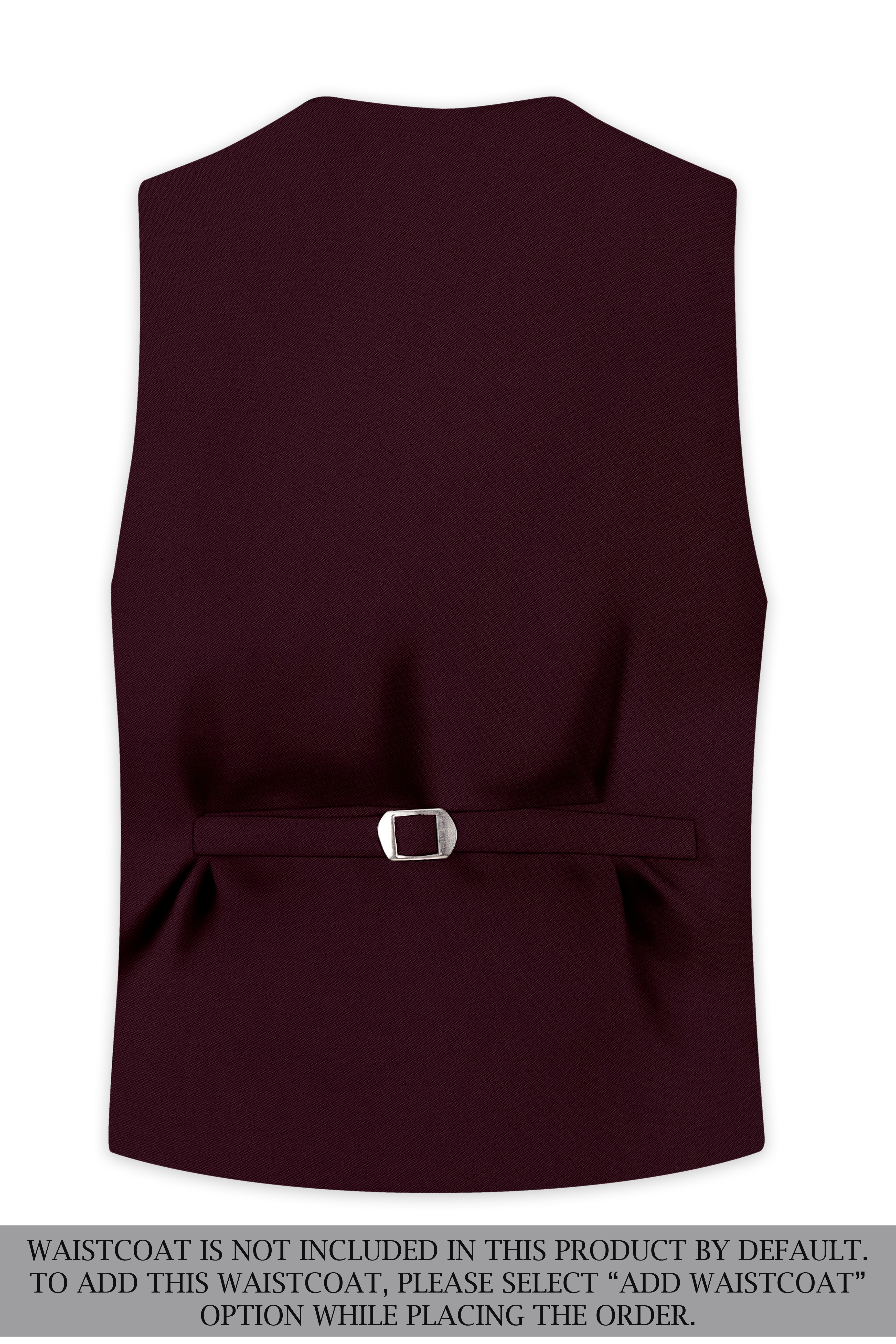Veltrix-Korean Aubergine Maroon 4-Way Stretch Wrinkle-Free Wool Rich Single Breasted Suit