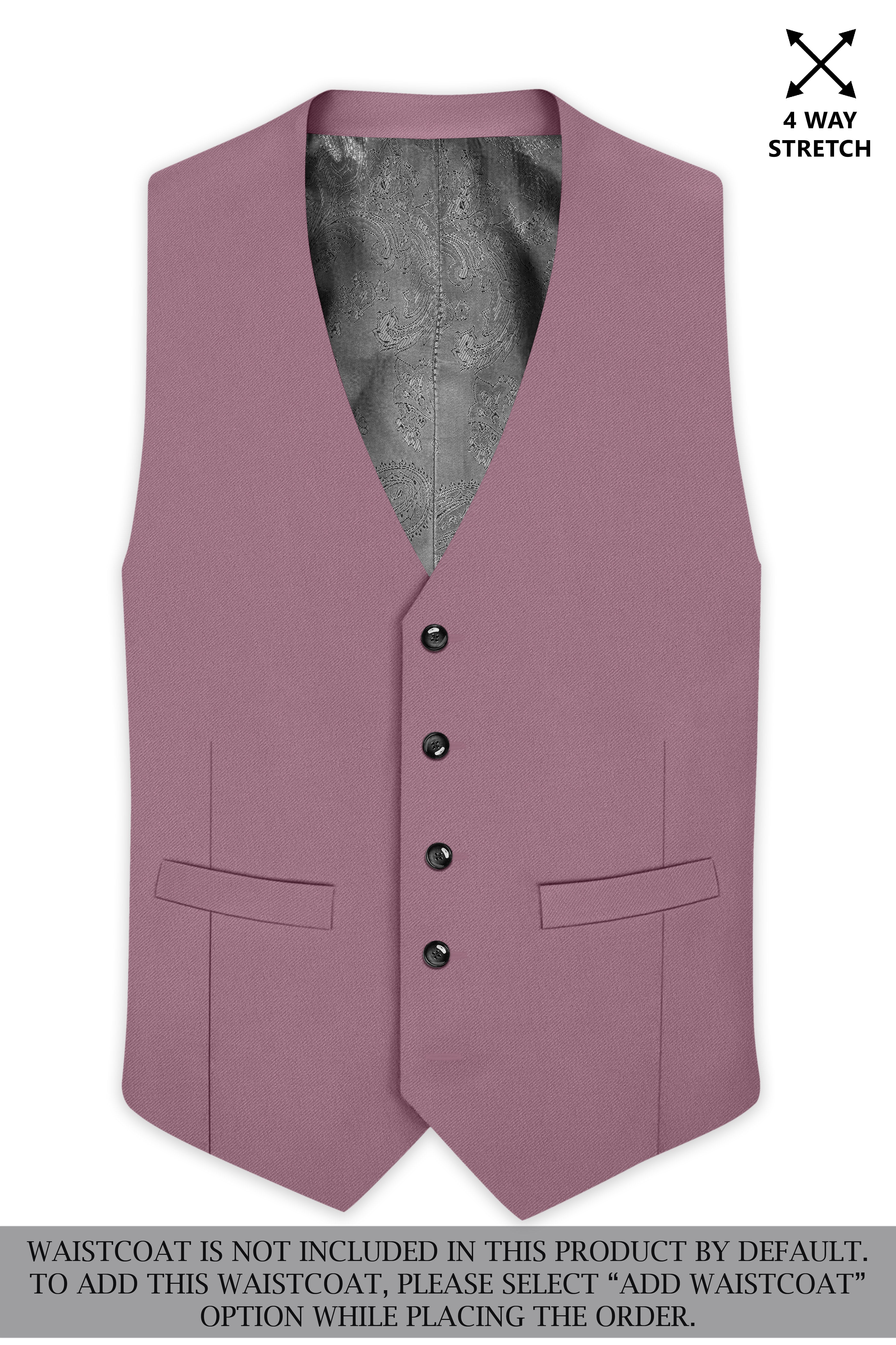 Rouge-Korean Opium Pink 4-Way Stretch Wrinkle-Free Wool Rich Single Breasted Suit