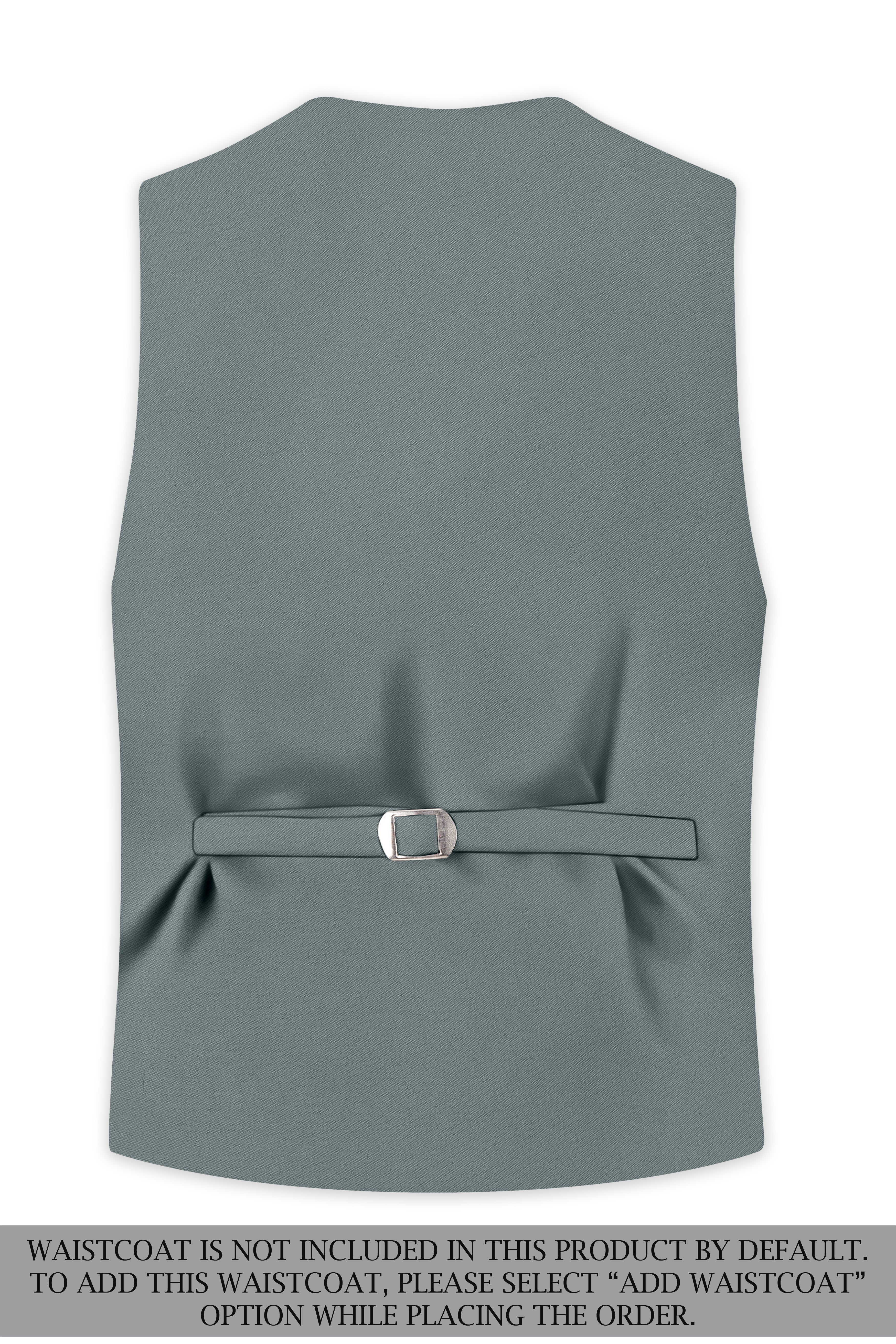 Flexaro-Korean Abbey gray 4-Way Stretch Wrinkle-Free Wool Rich Double Breasted Suit