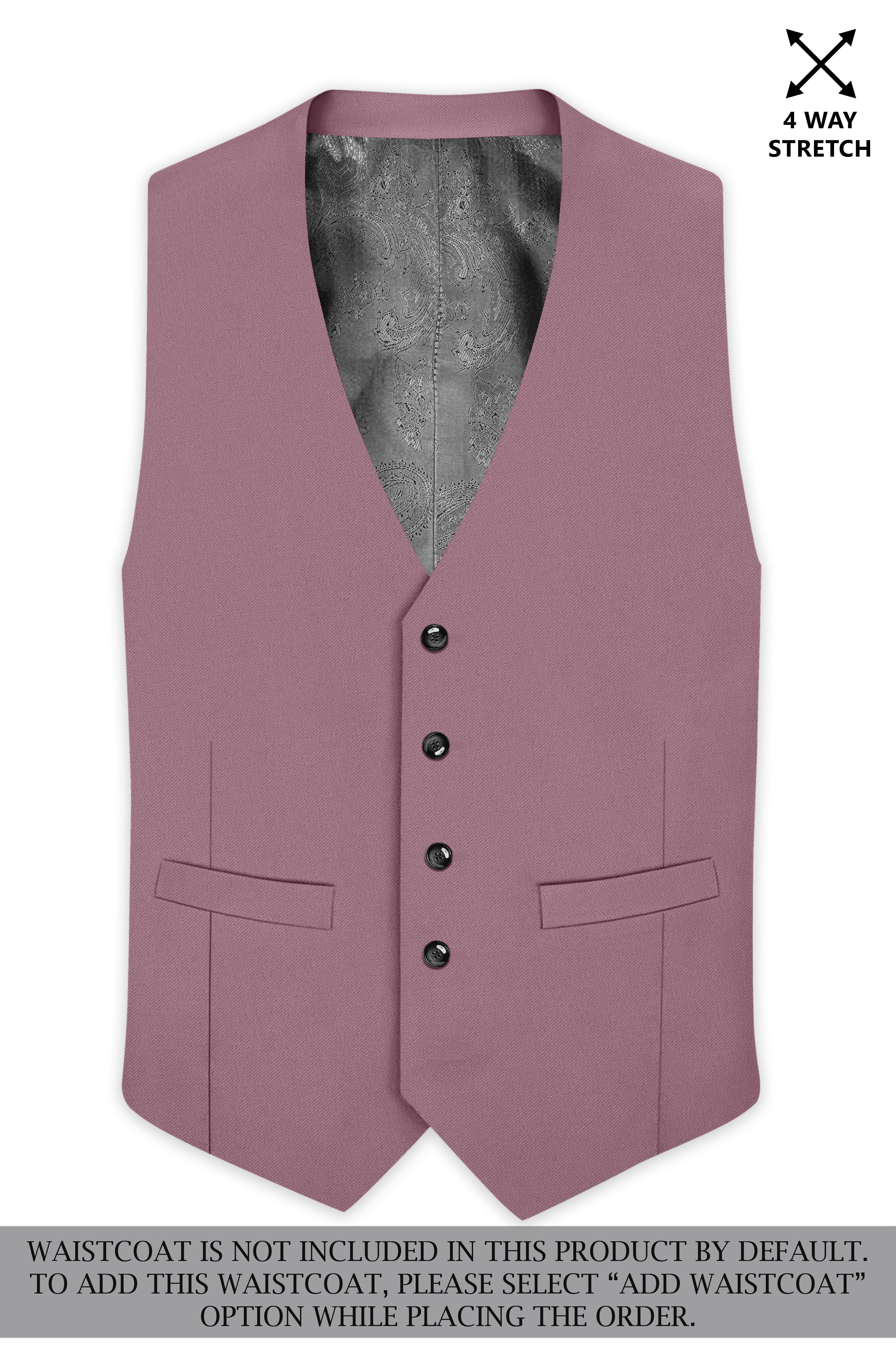 Rouge-Korean Opium Pink 4-Way Stretch Wrinkle-Free Wool Rich Double Breasted Suit