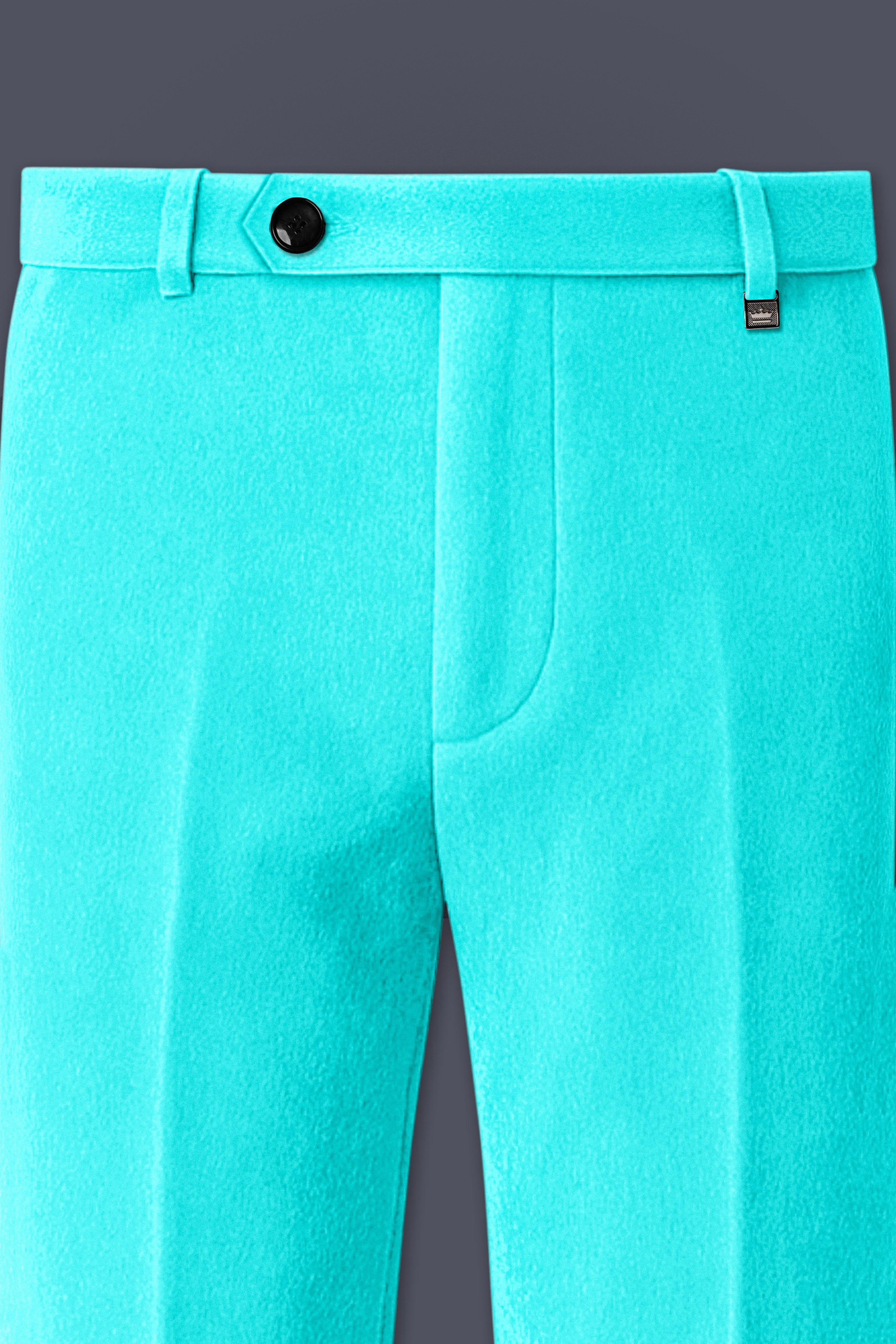 Sovereign-Turquoise Blue Velvet Peak Lapel Tuxedo Suit