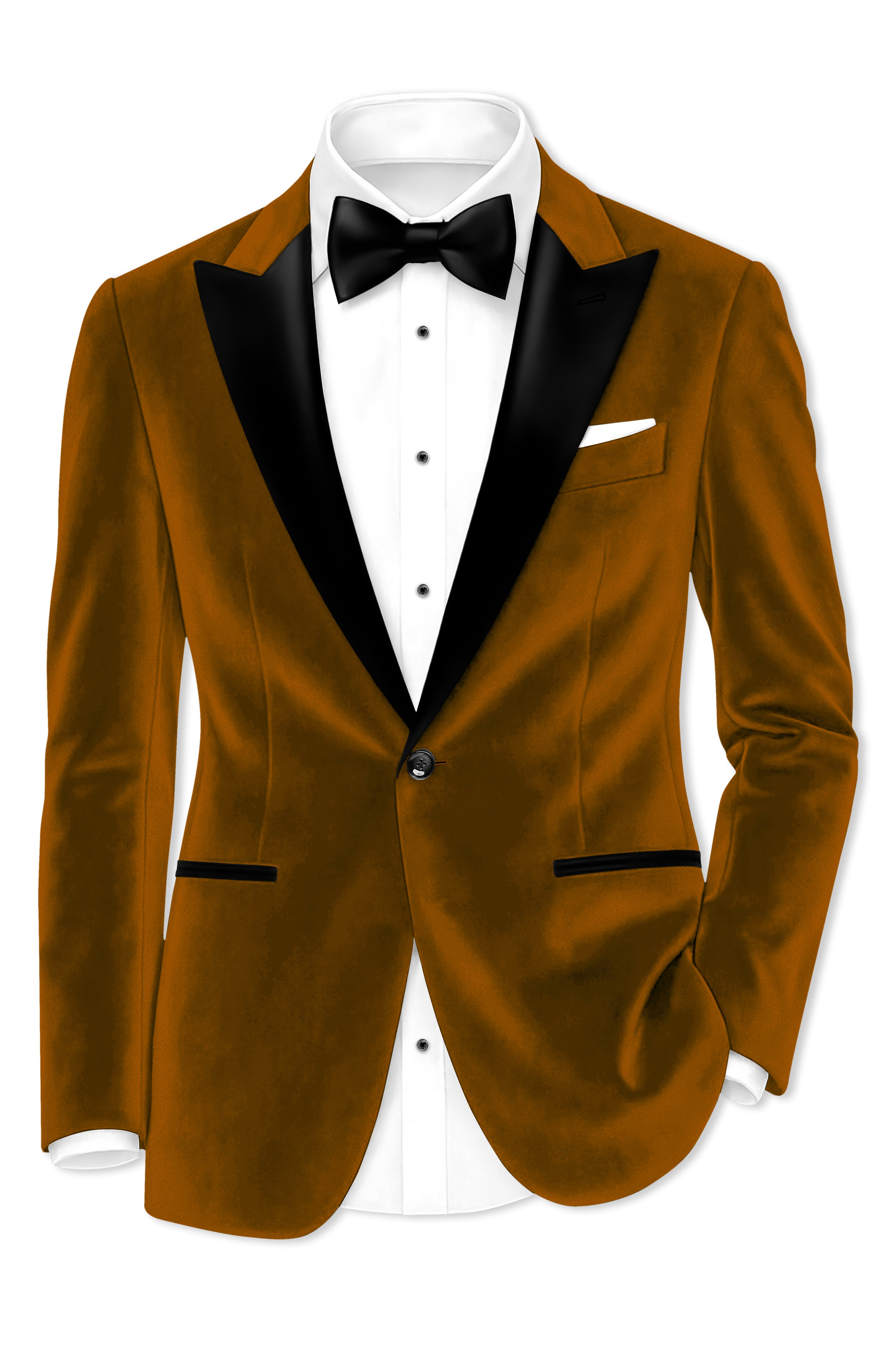 Cavaro-Saddle Brown Velvet Peak Lapel Tuxedo Suit ST5460-BKPL-36, ST5460-BKPL-38, ST5460-BKPL-40, ST5460-BKPL-42, ST5460-BKPL-44, ST5460-BKPL-46, ST5460-BKPL-48, ST5460-BKPL-50, ST5460-BKPL-52, ST5460-BKPL-54, ST5460-BKPL-56, ST5460-BKPL-58, ST5460-BKPL-60