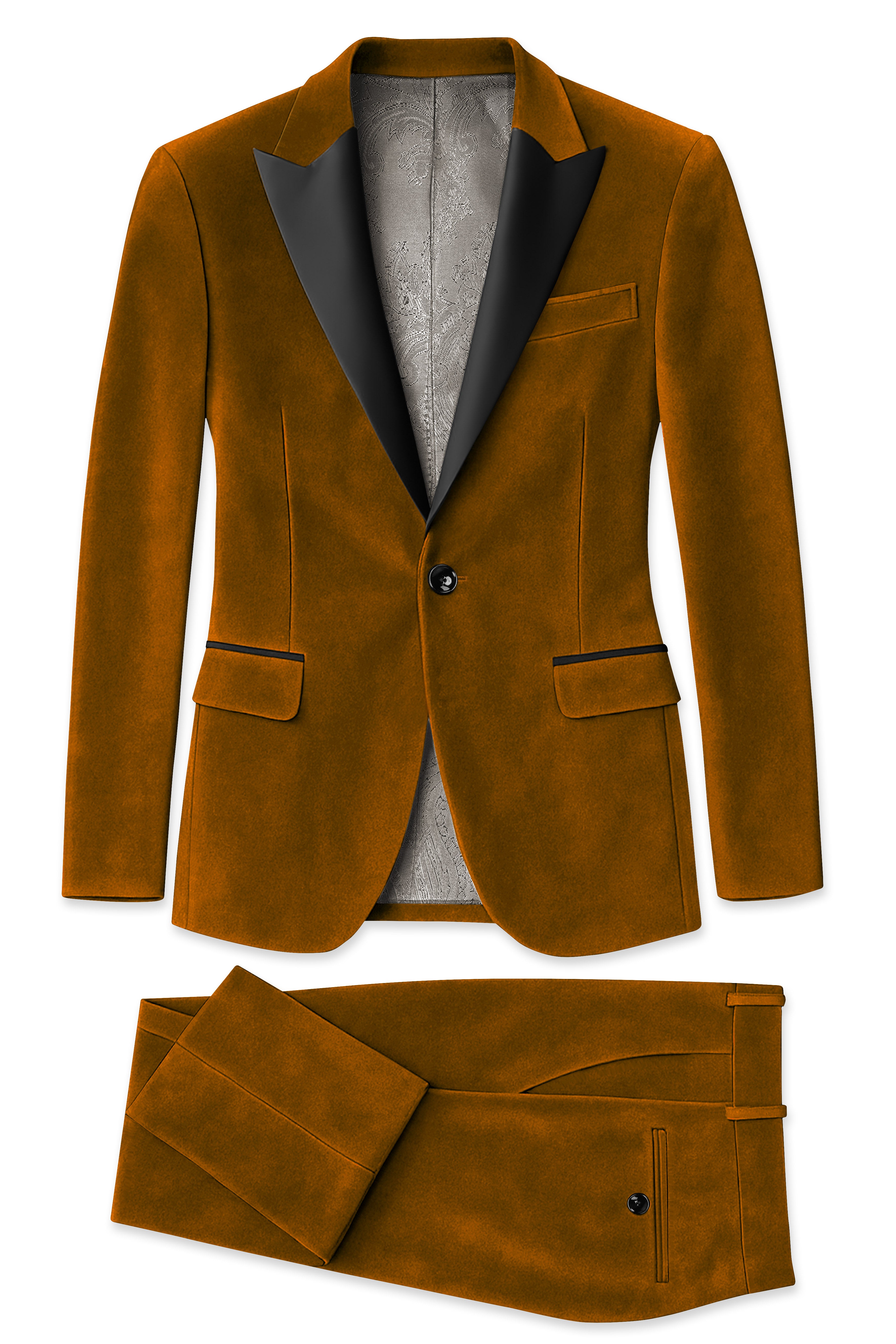 Cavaro-Saddle Brown Velvet Peak Lapel Tuxedo Suit ST5460-BKPL-36, ST5460-BKPL-38, ST5460-BKPL-40, ST5460-BKPL-42, ST5460-BKPL-44, ST5460-BKPL-46, ST5460-BKPL-48, ST5460-BKPL-50, ST5460-BKPL-52, ST5460-BKPL-54, ST5460-BKPL-56, ST5460-BKPL-58, ST5460-BKPL-60